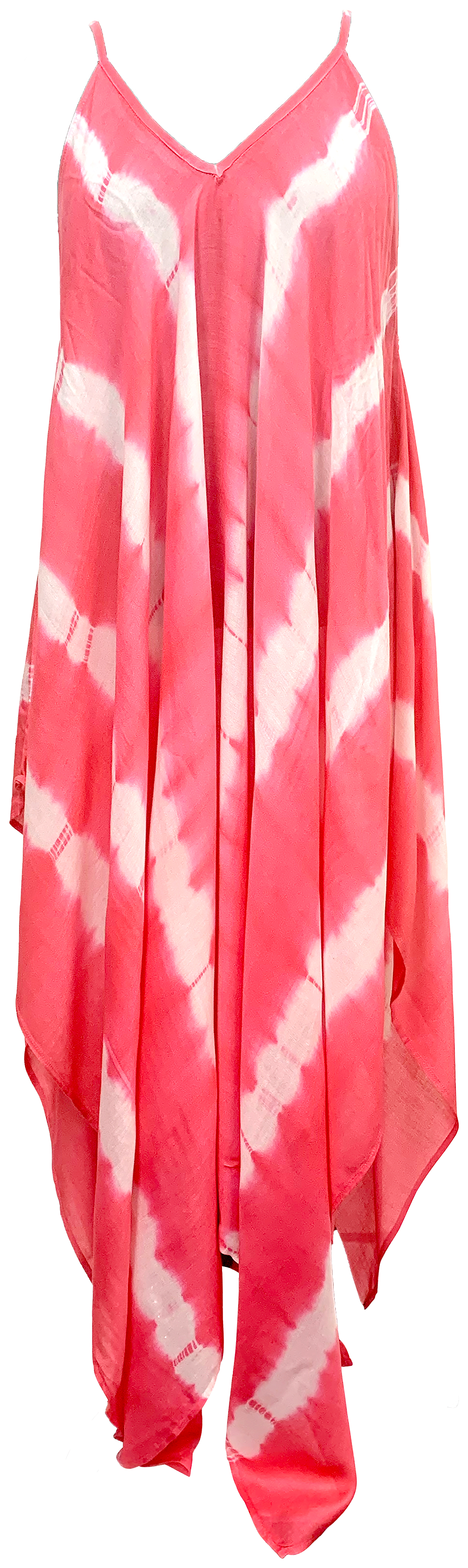 Image of Quagga Pink Tie-Dye Kerchief Dress Swimsuit Cover-Up for Ladies