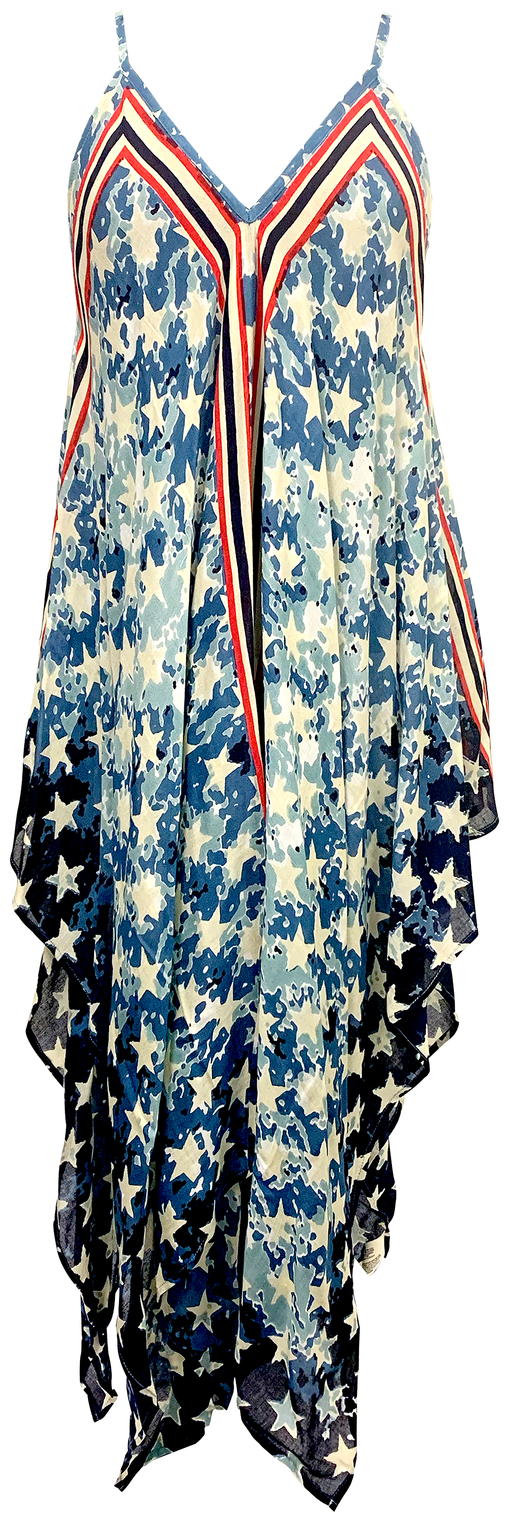 Image of Quagga Patriotic Kerchief Dress Swimsuit Cover-Up for Ladies