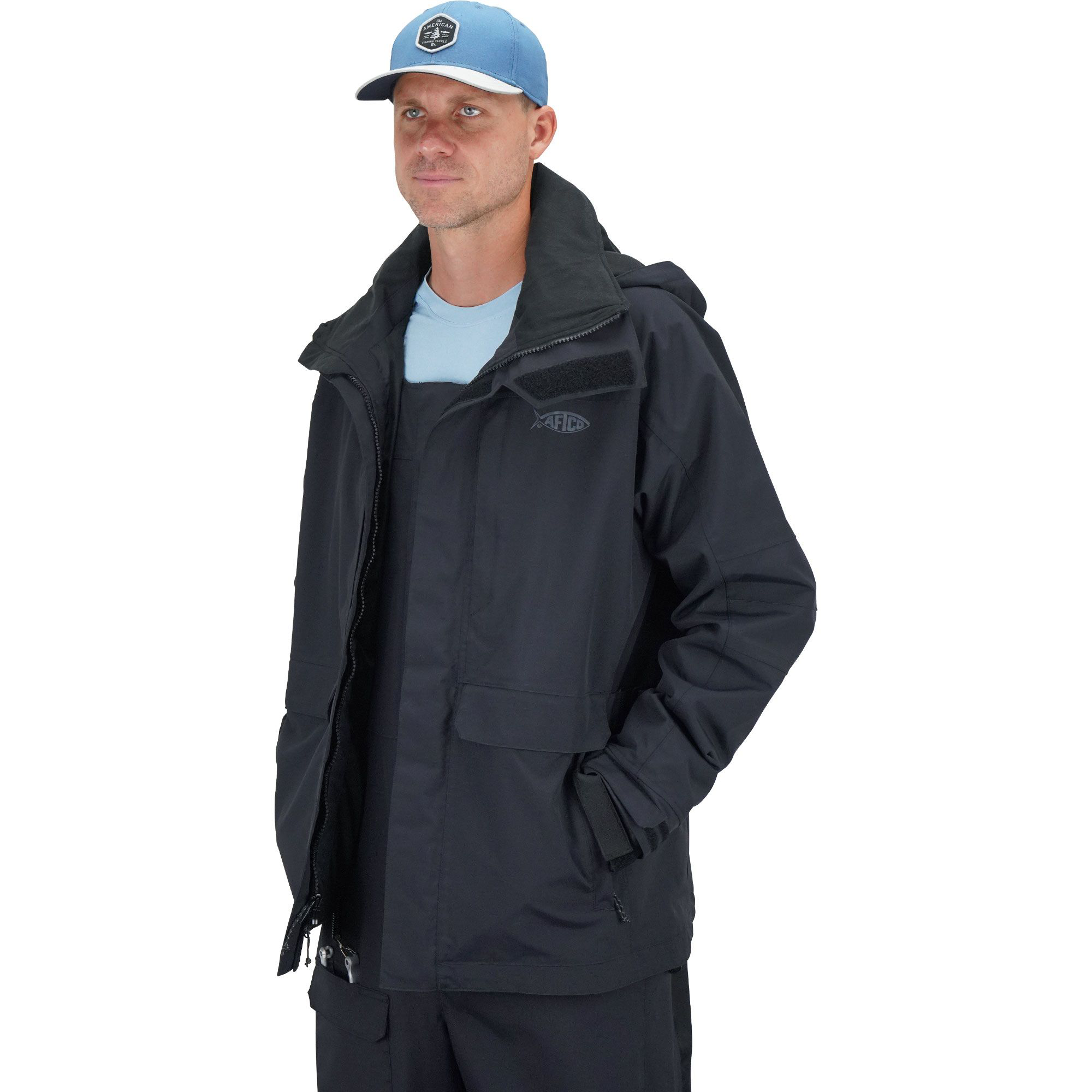 Image of AFTCO Hydronaut Heavy-Duty Jacket for Men - Black - M