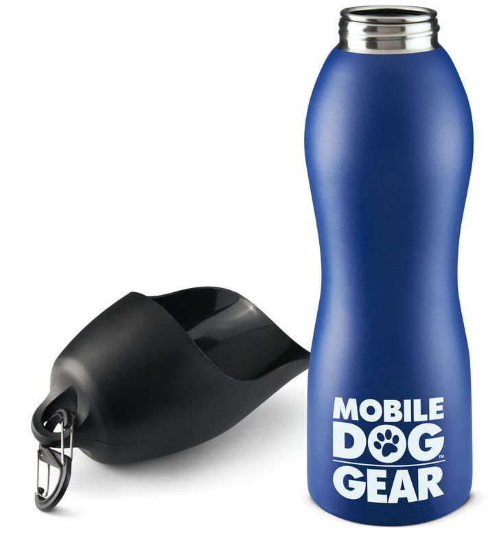 Image of Mobile Dog Gear Stainless Steel Water Bottle for Dogs - Blue