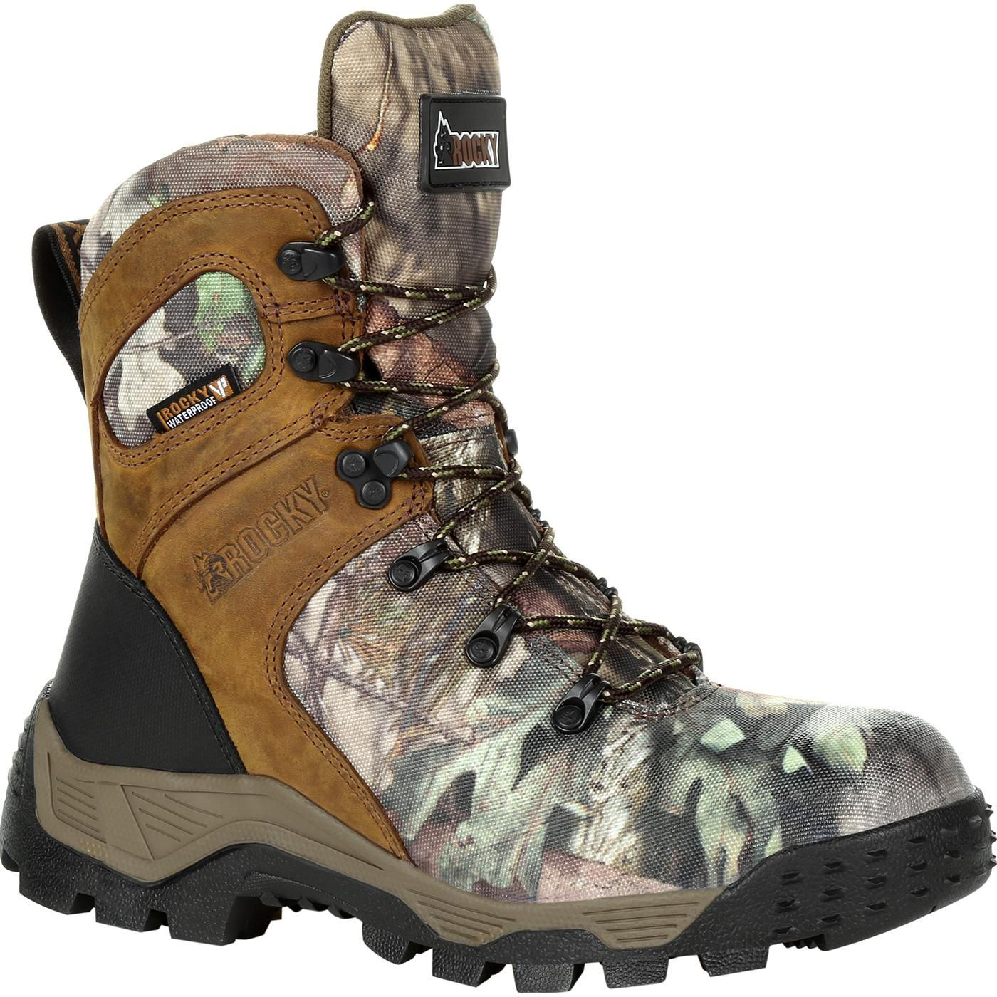 Image of Rocky Sport Pro 800 Insulated Waterproof Hunting Boots for Ladies - Mossy Oak Break-Up Country - 8.5M