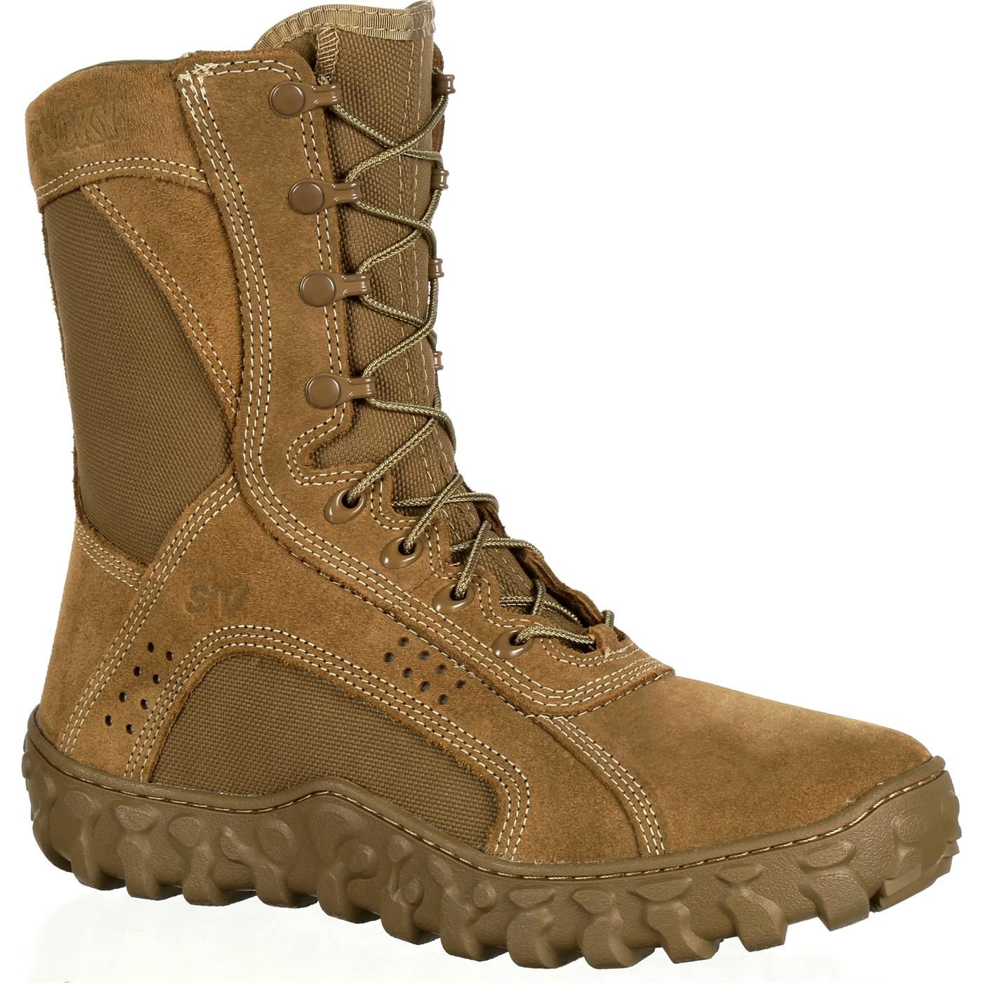 Rocky S2V Tactical Military Boots for Men - Coyote Brown - 12.5M