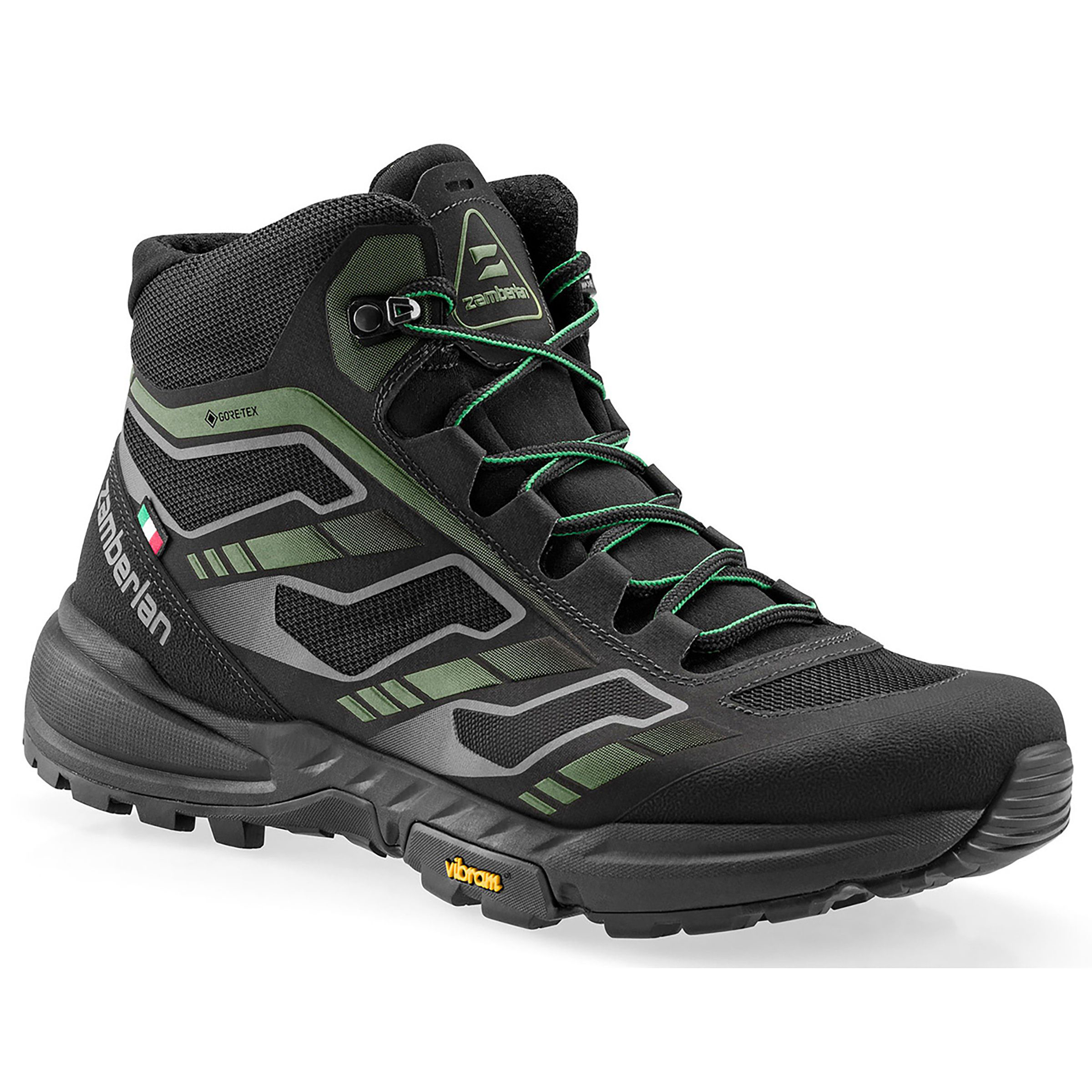 Zamberlan 219 Anabasis GTX Waterproof Mid Hiking Boots for Men - Dark Green - 8M