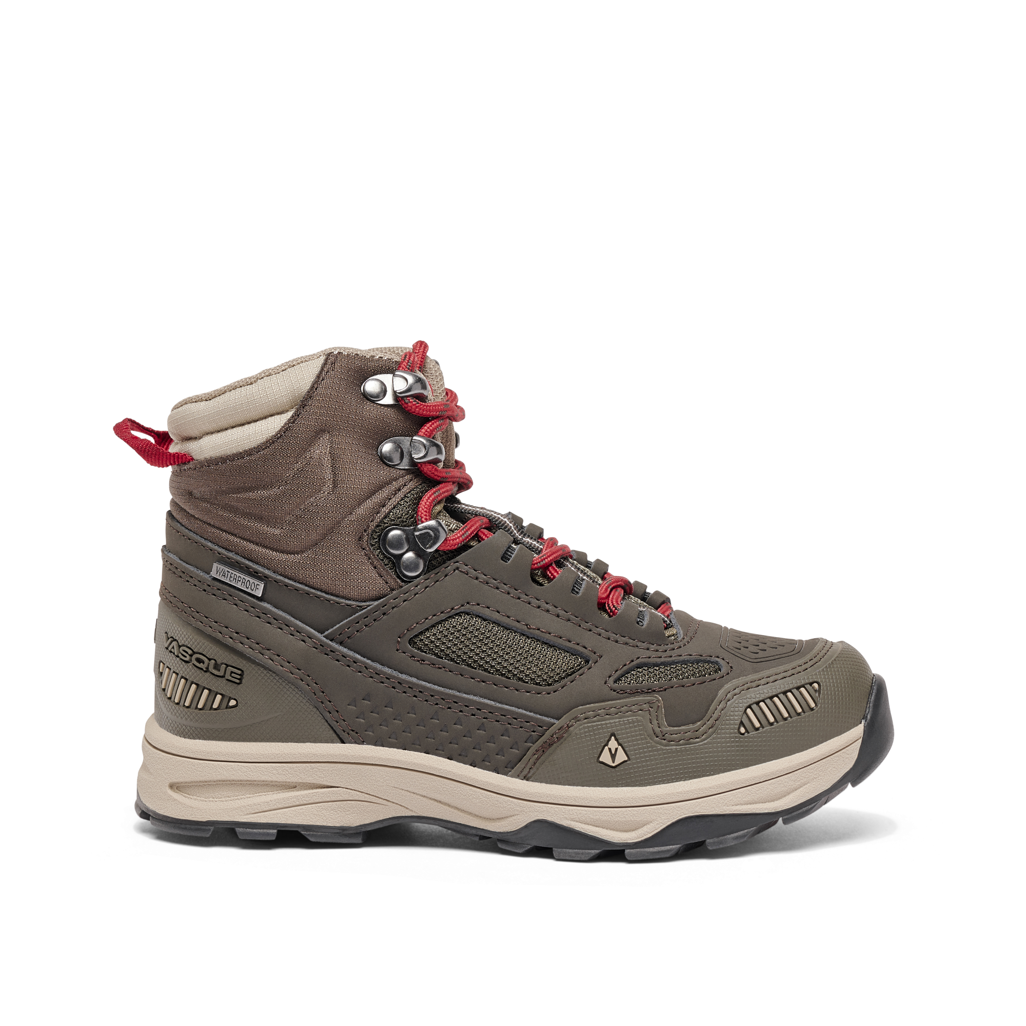 Vasque Breeze AT UltraDry Waterproof Hiking Boots for Kids - Olive - 10 Kids