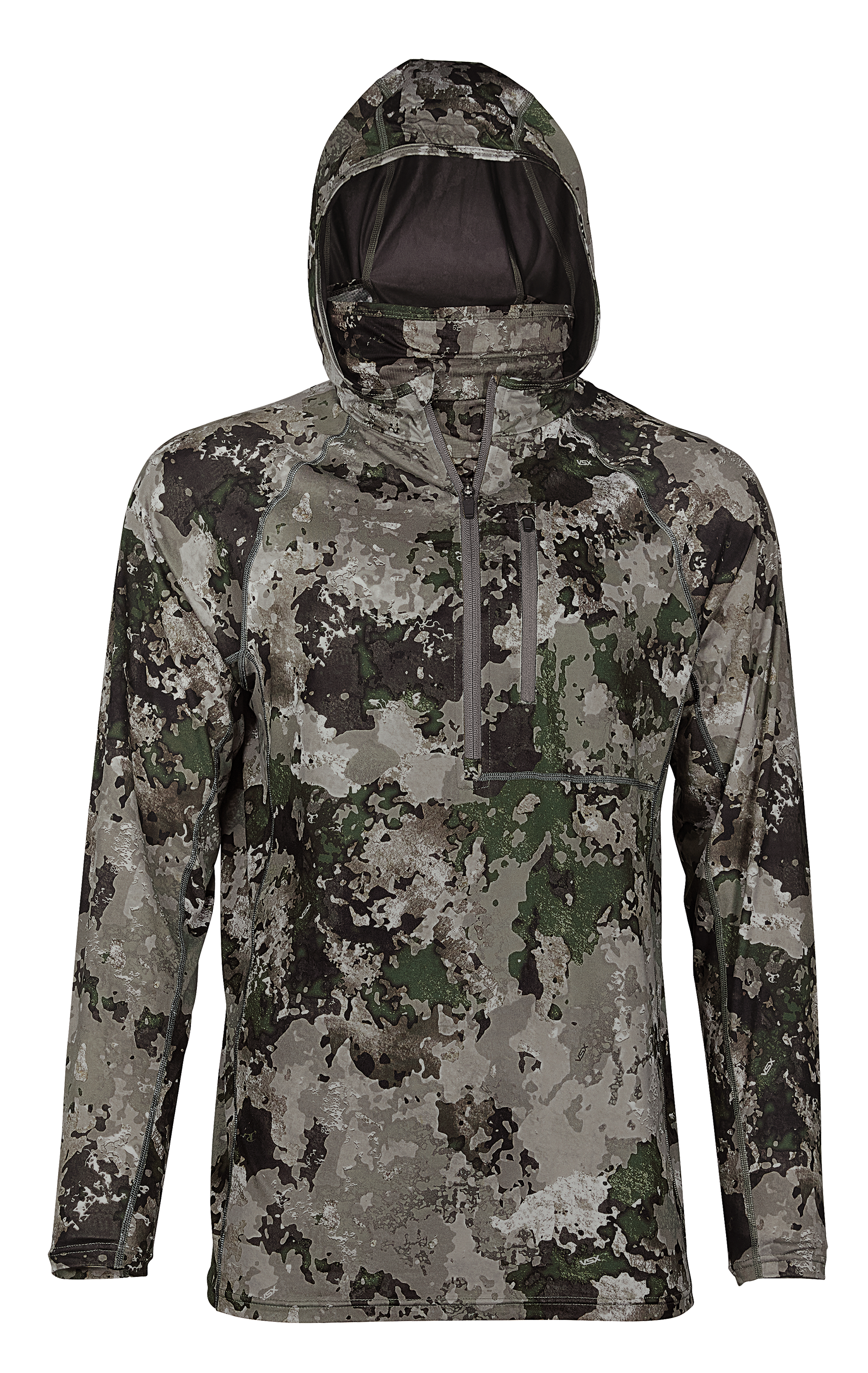 Image of Cabela's Instinct Defense Quarter-Zip Pullover with 4MOST INHIBIT and Insect Shield for Men - TrueTimber VSX - M