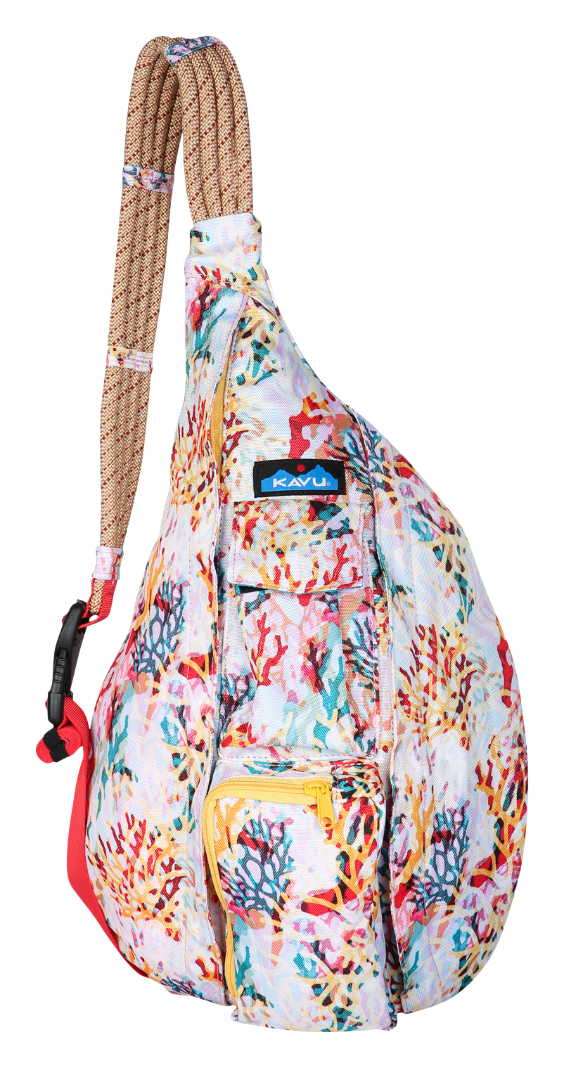 Image of KAVU Rope Sling Bag - Floral Coral