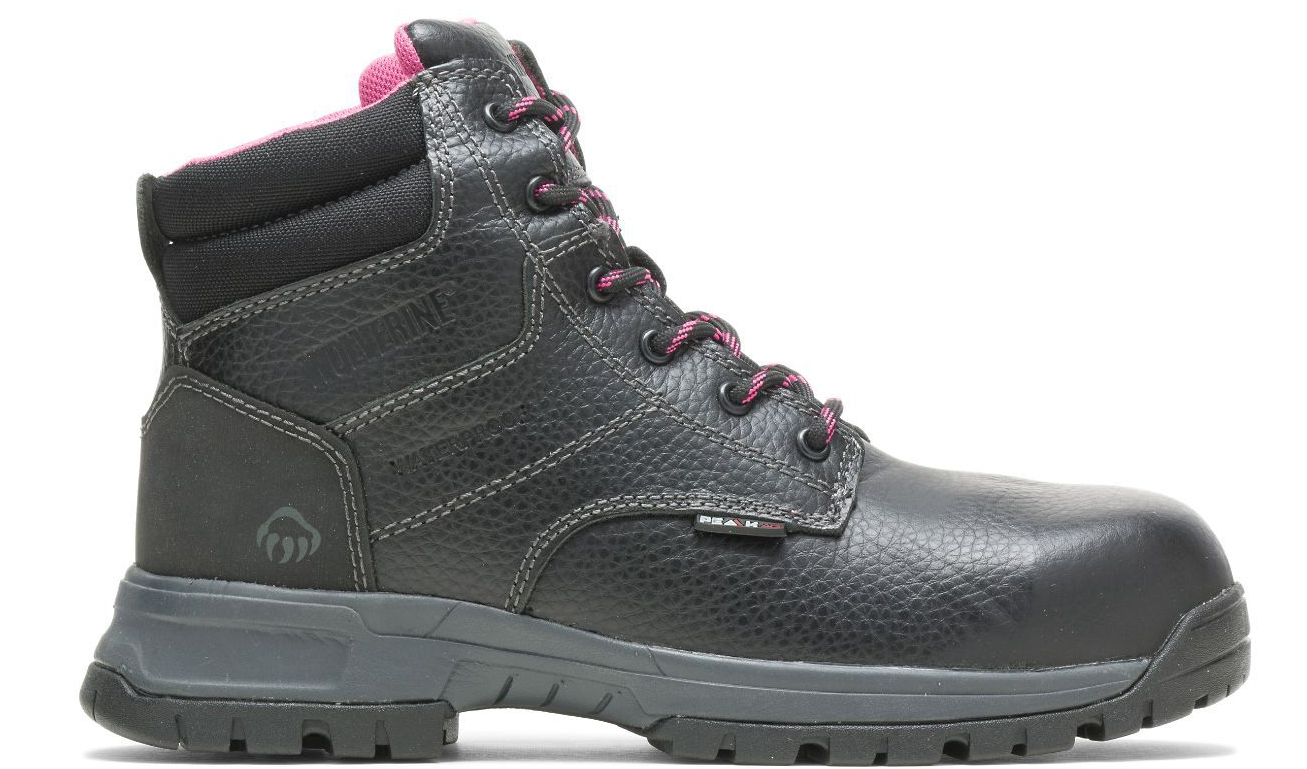 Image of "Wolverine Piper Waterproof Composite-Toe 6"" Work Boots for Ladies - Black"