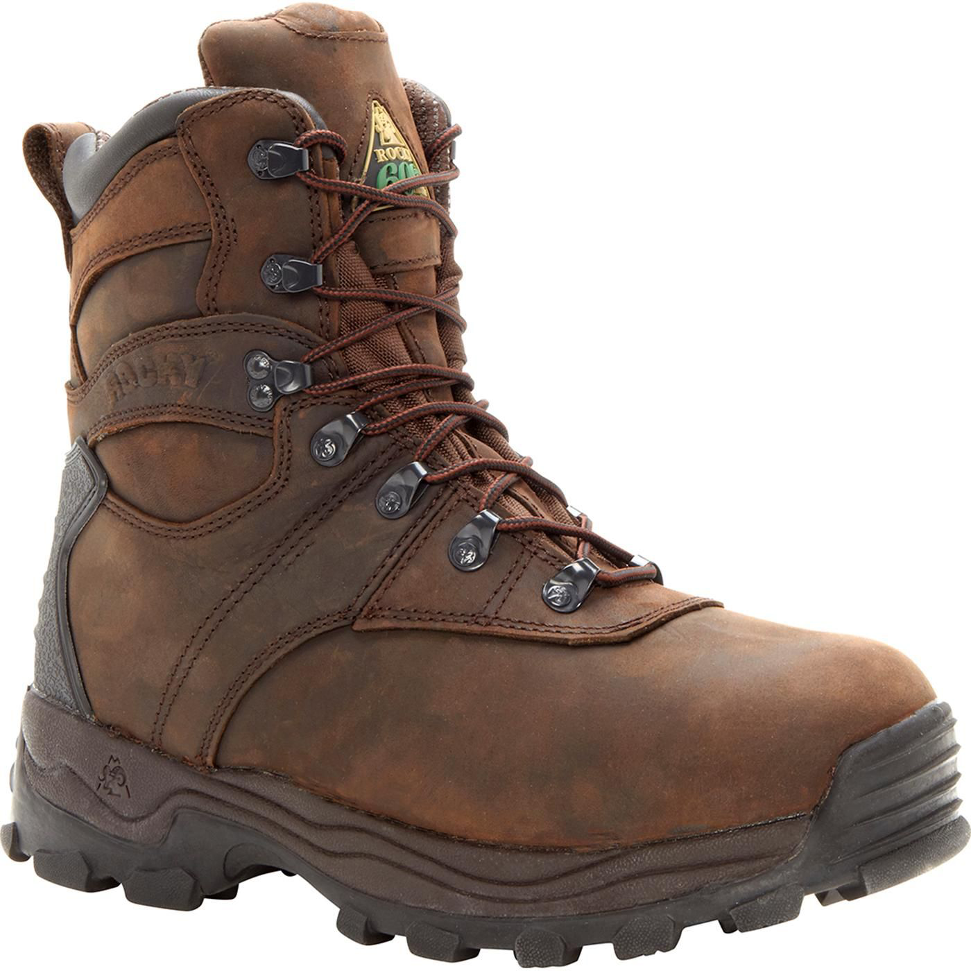 Image of Rocky Sport Utility 600-Gram Insulated Waterproof Boots for Men - Brown - 10.5M