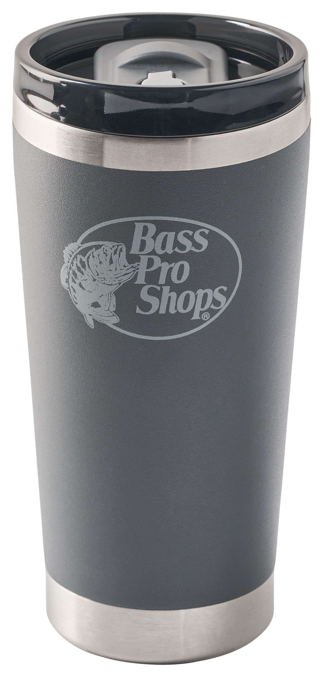 Image of Bass Pro Shops Tumbler with Multifunction Lid - 20 oz. - Charcoal