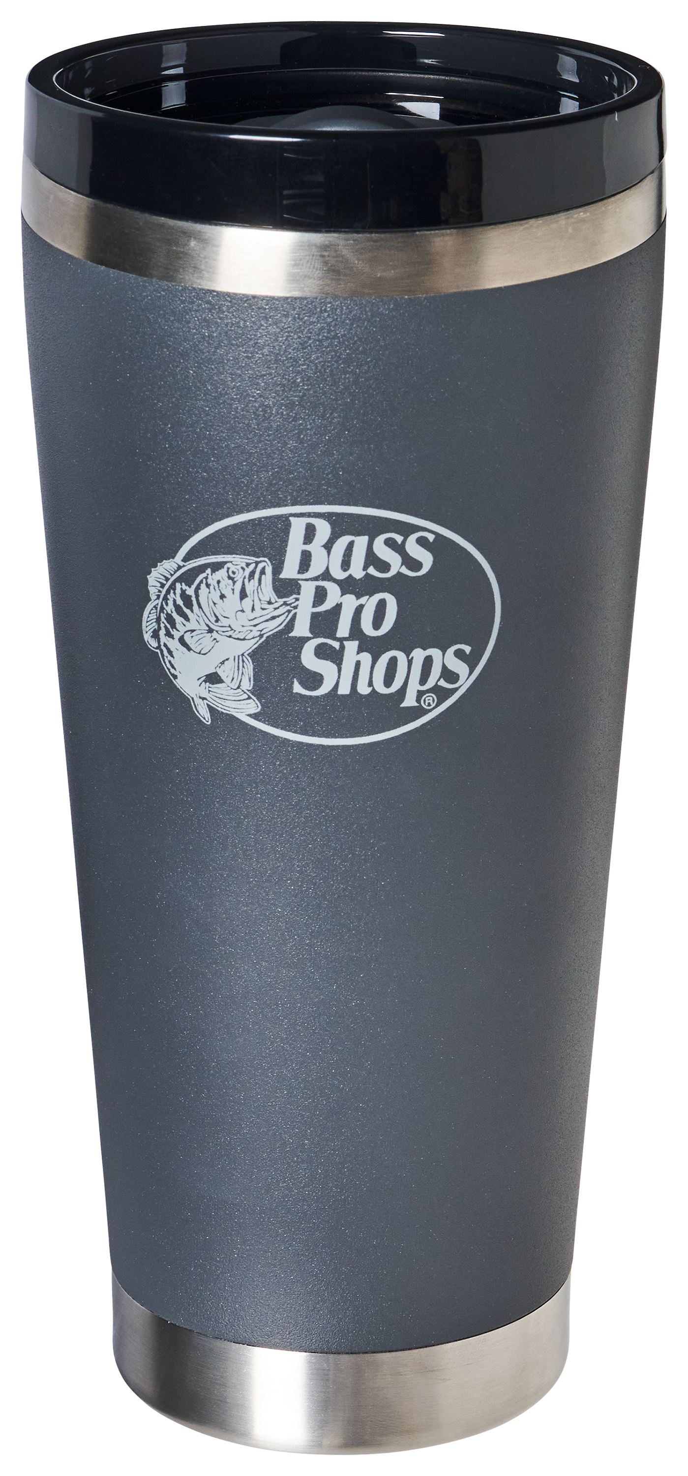 Image of Bass Pro Shops Tumbler with Multifunction Lid - 30 oz. - Charcoal