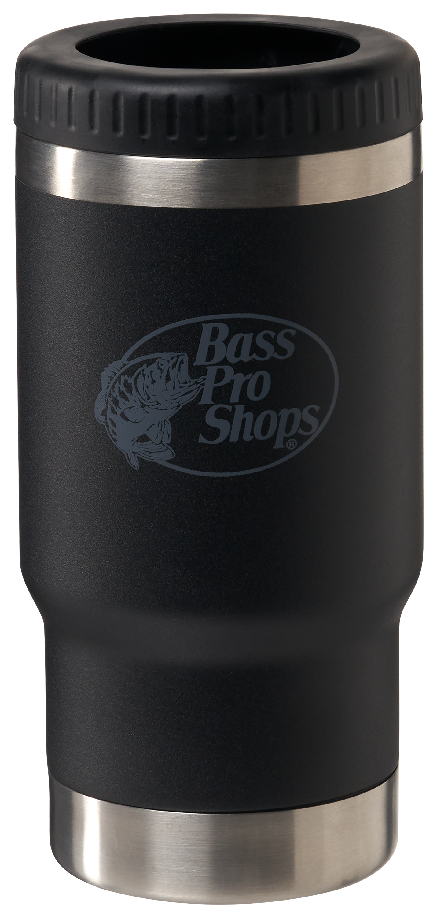 Image of Bass Pro Shops 3-in-1 Can Cooler with Bottle Opener - Black