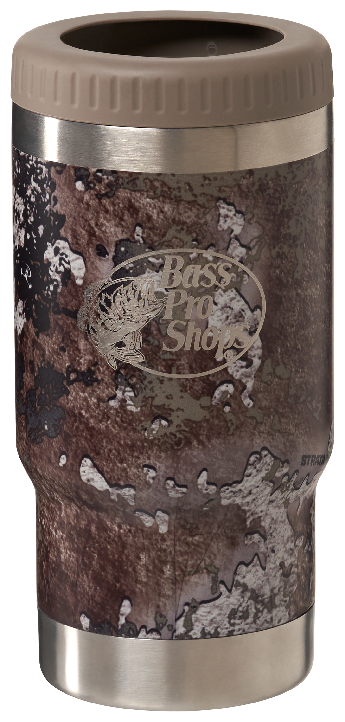 Image of Bass Pro Shops 3-in-1 Can Cooler with Bottle Opener - TrueTimber Strata