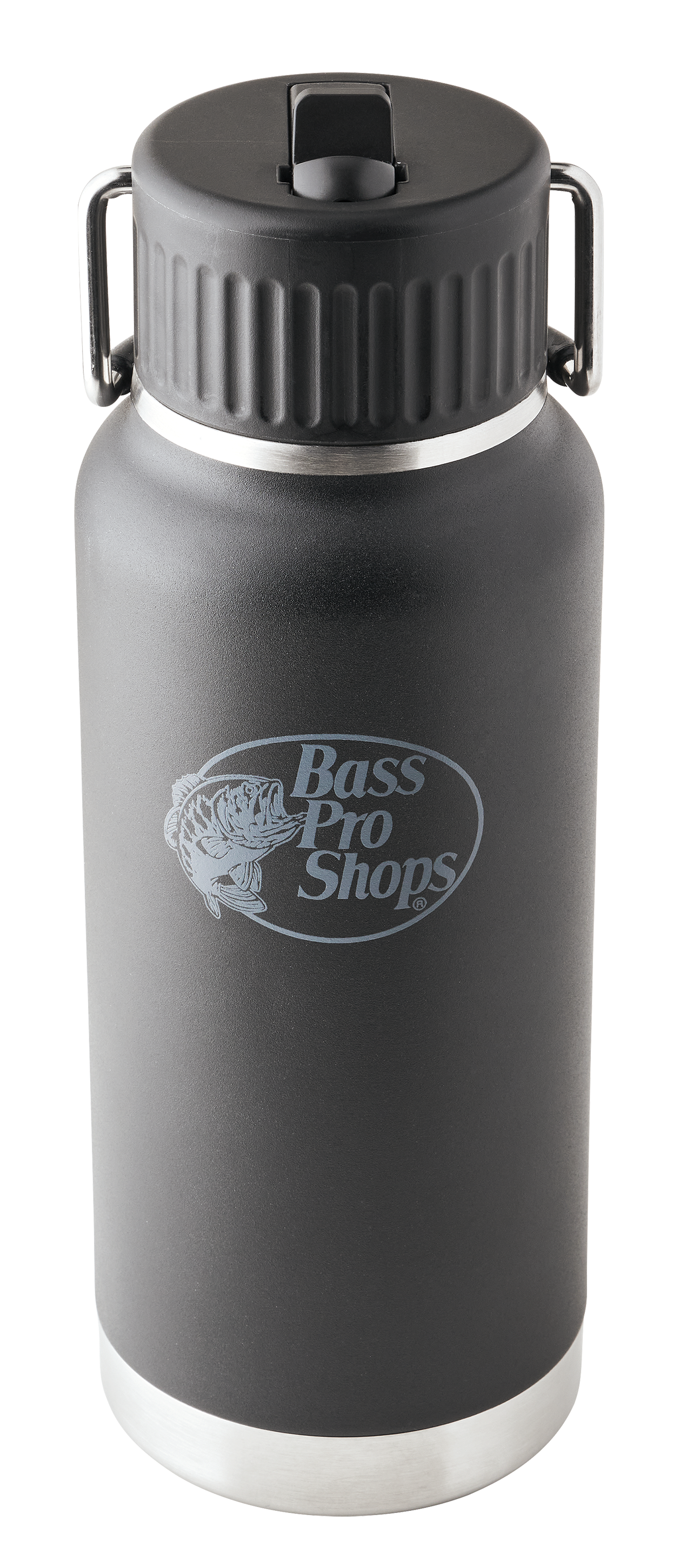 Image of Bass Pro Shops Water Bottle with Straw Lid - 32 oz. - Black