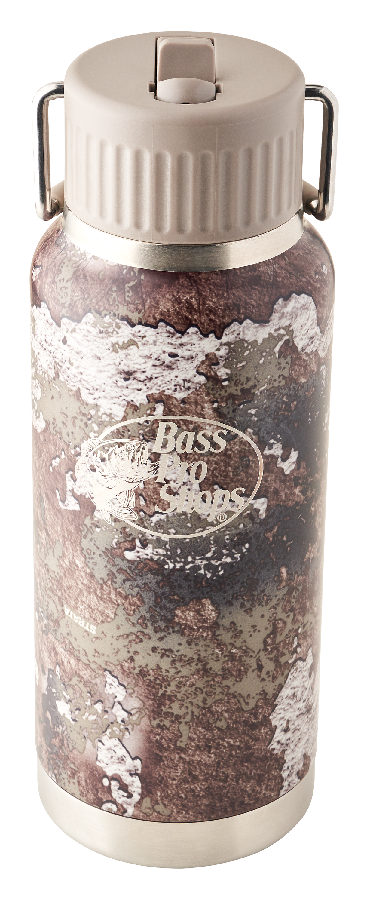 Image of Bass Pro Shops Water Bottle with Straw Lid - 32 oz. - TrueTimber Strata