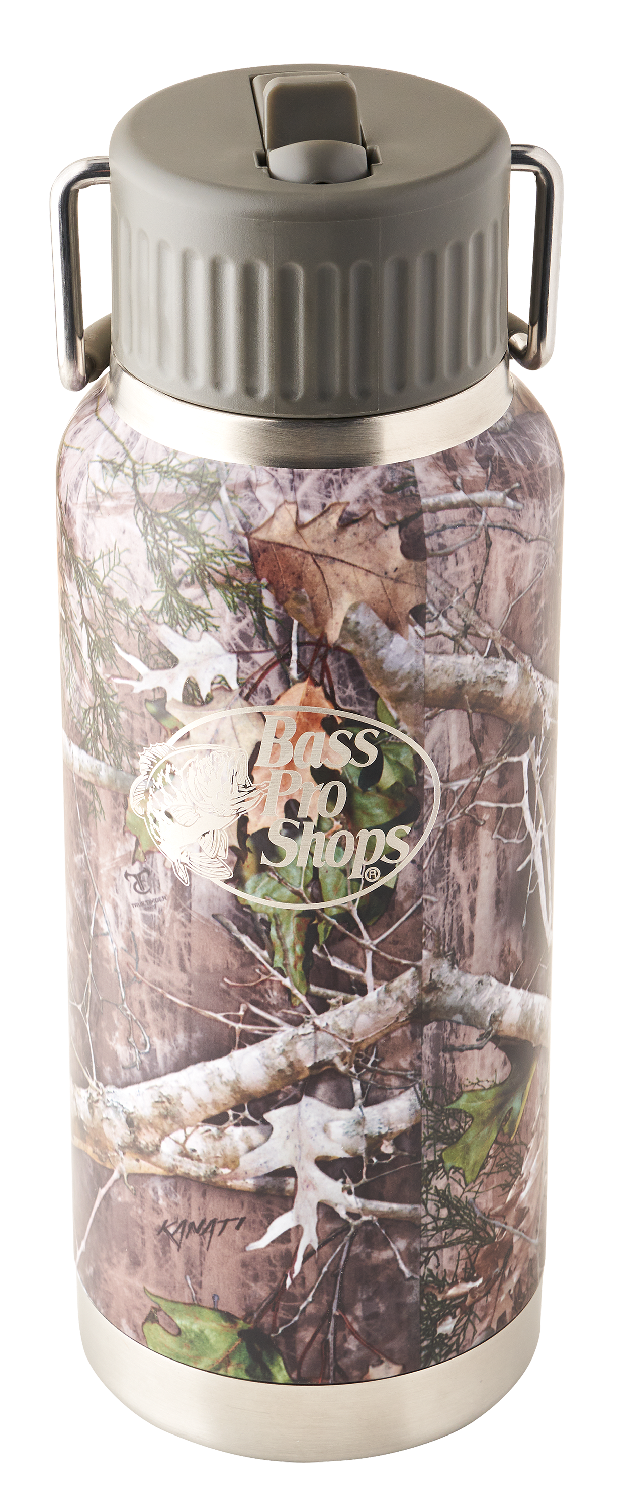 Image of Bass Pro Shops Water Bottle with Straw Lid - 32 oz. - TrueTimber Kanati