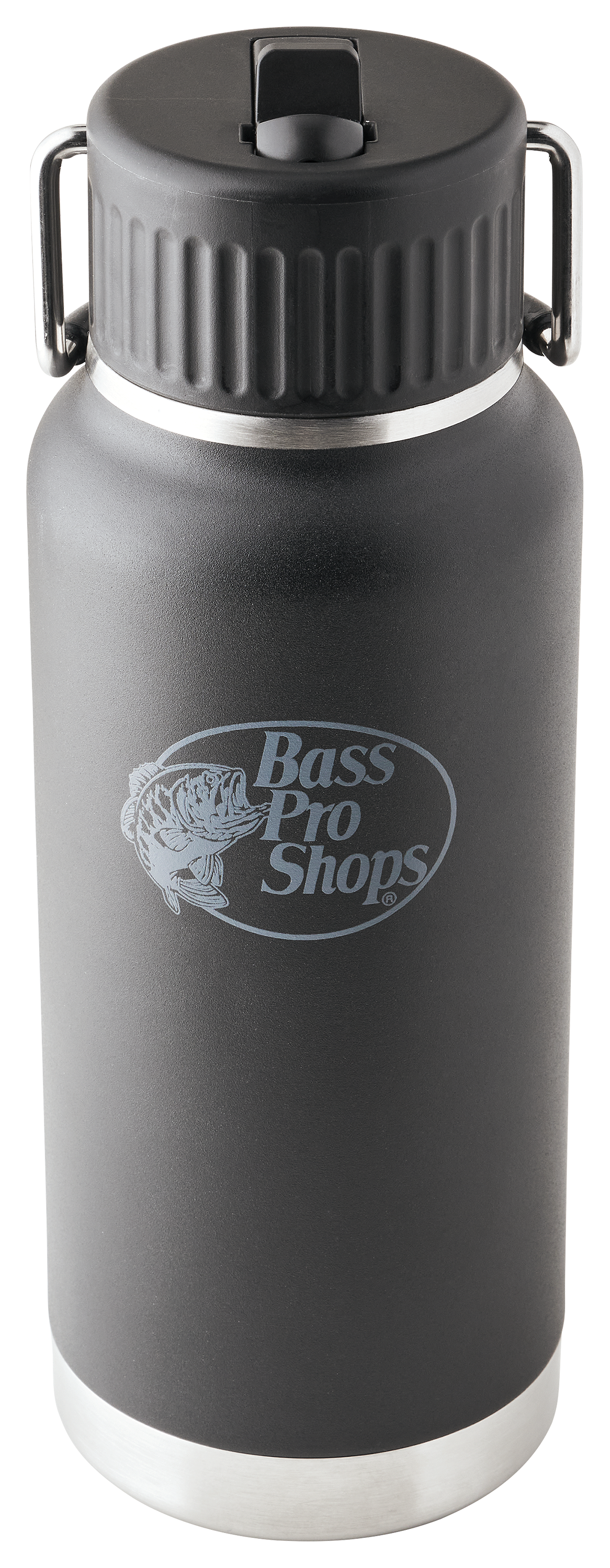 Image of Bass Pro Shops Water Bottle with Straw Lid - 40 oz. - Black