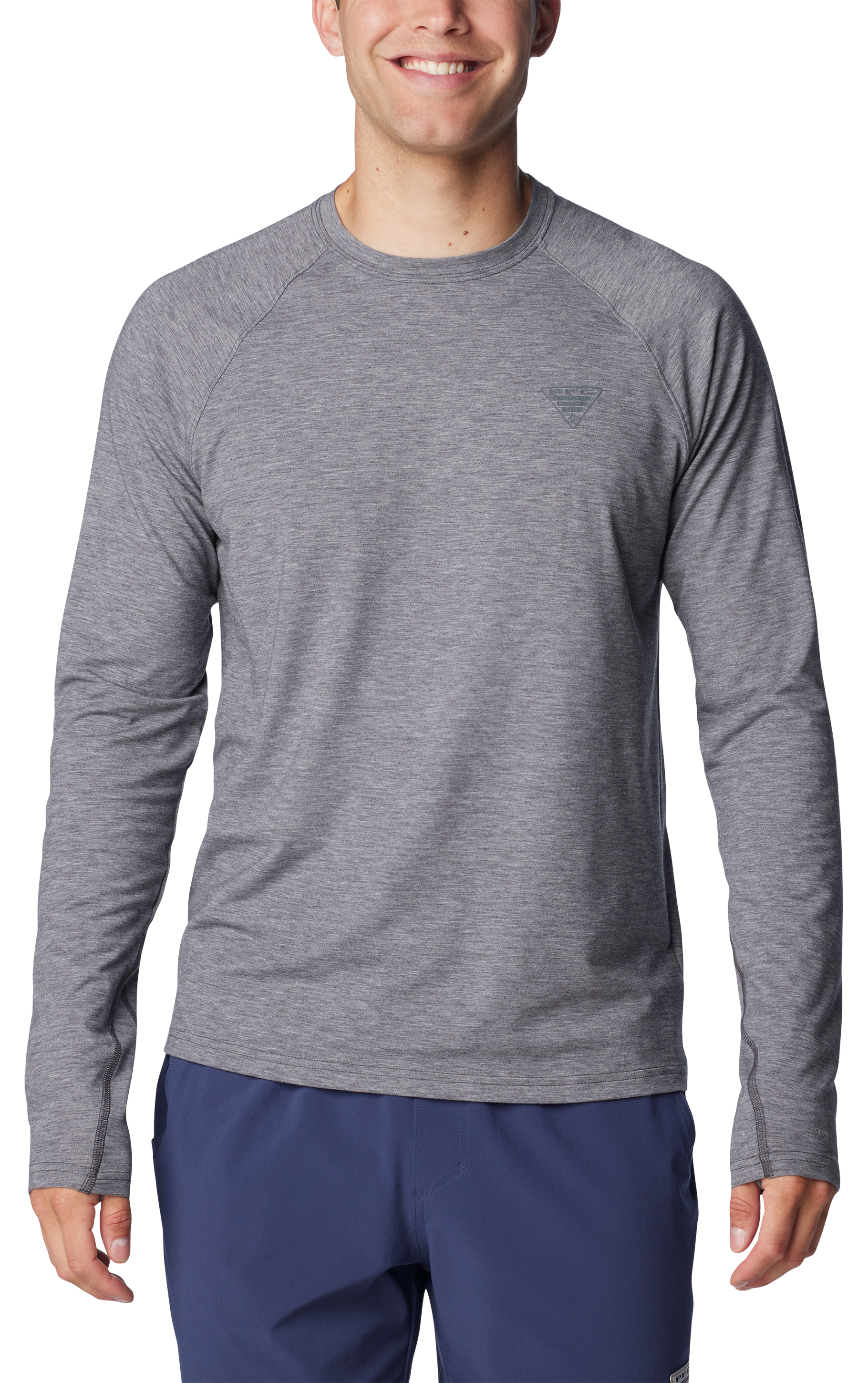 Image of Columbia PFG Uncharted Long-Sleeve Shirt for Men - Shark Heather