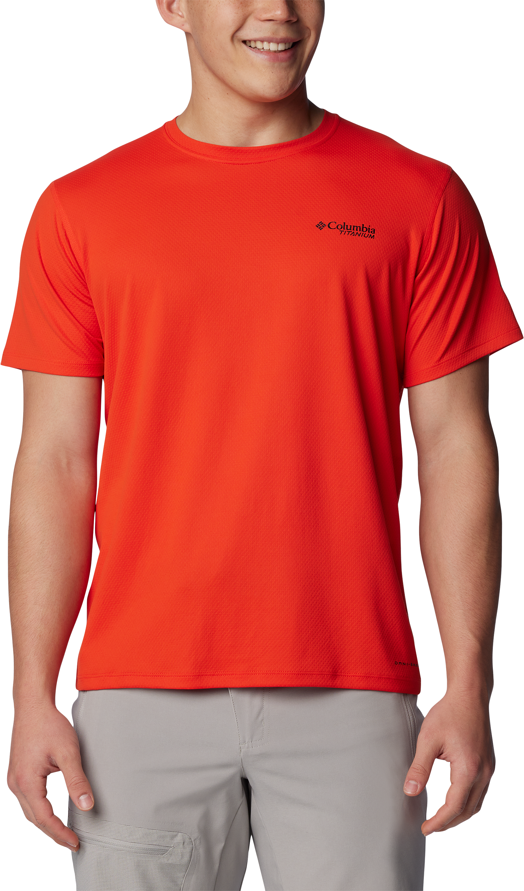 Image of Columbia Summit Valley Short-Sleeve Crew for Men - Spicy - 2XL