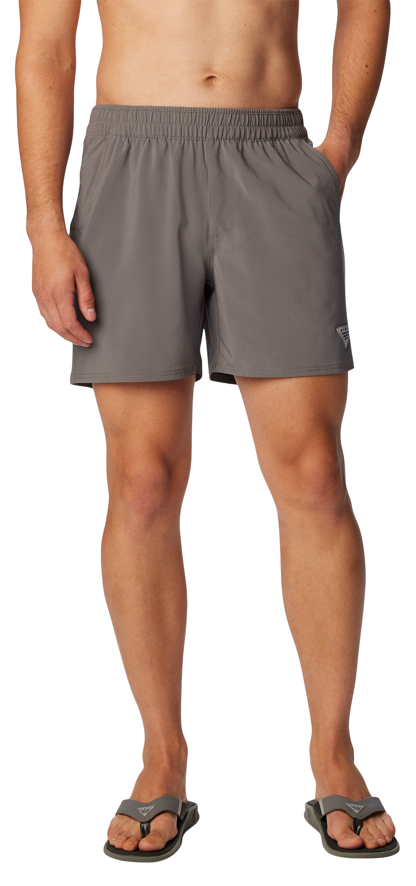Image of Columbia Terminal Roamer Stretch Shorts for Men - City Grey - 2XL
