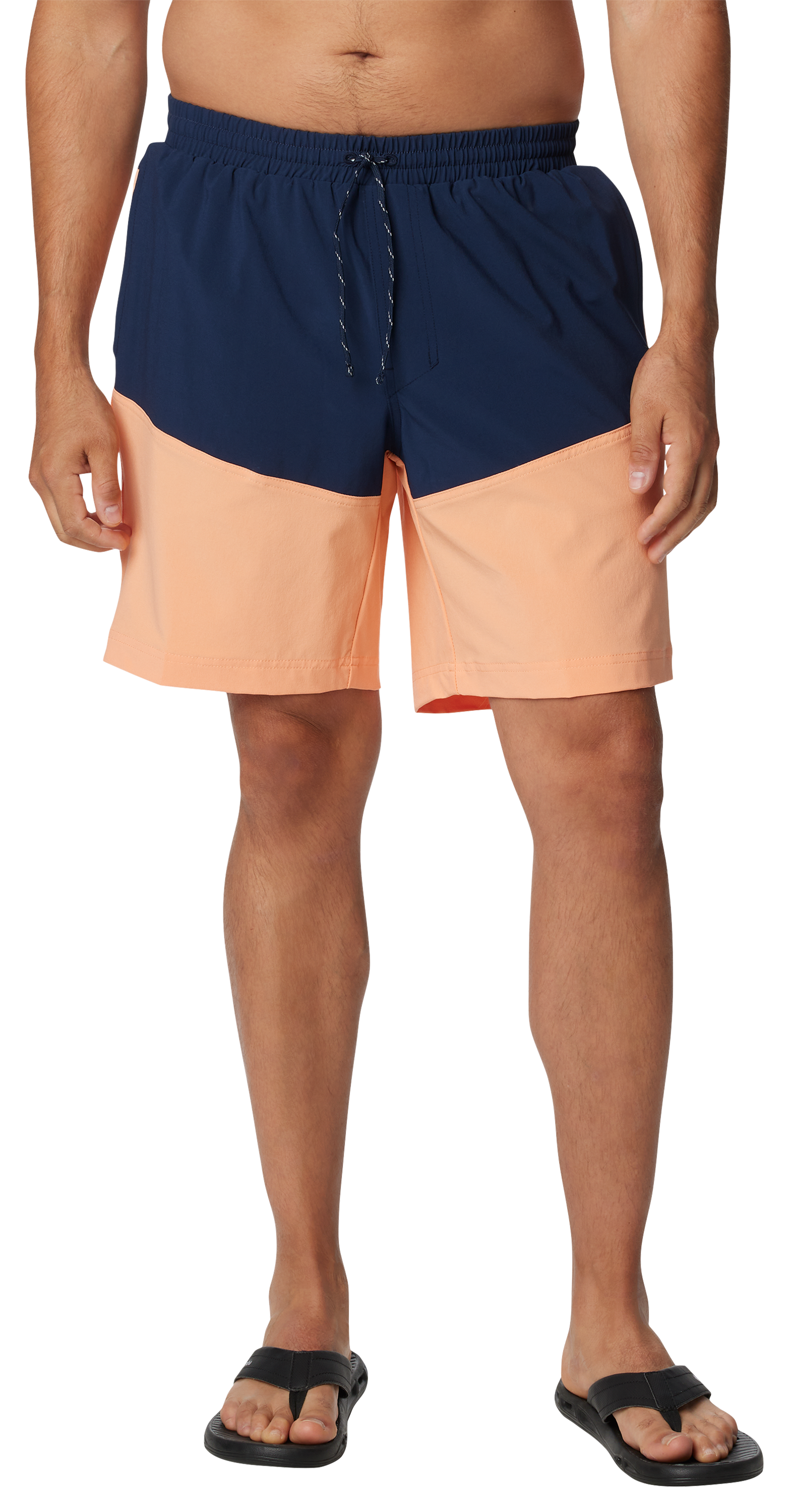 Image of Columbia Summertide Shorts for Men - Collegiate Navy/Apricot Fizz