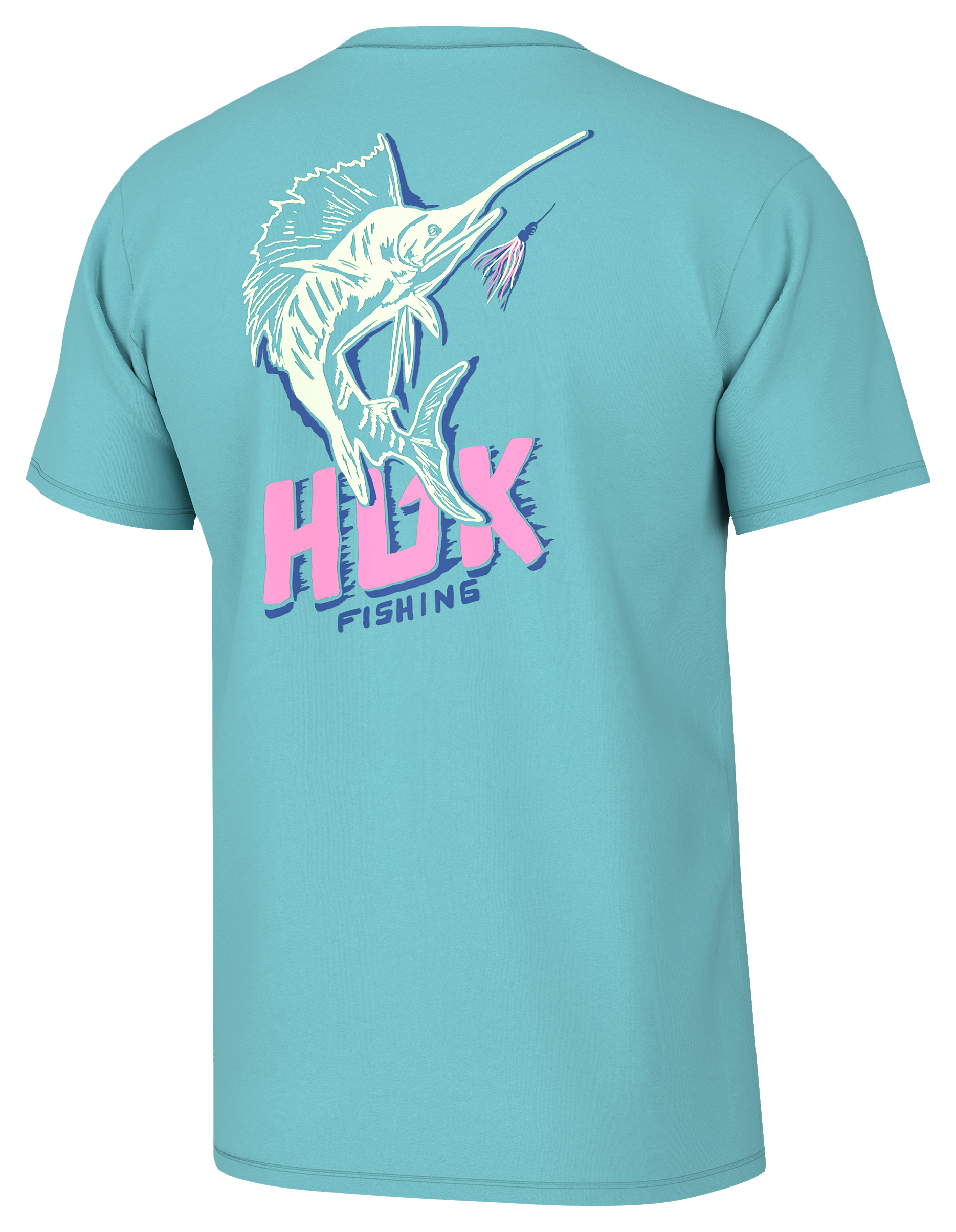 Image of Huk Sail Bones Short-Sleeve T-Shirt for Men - Marine Blue - XL