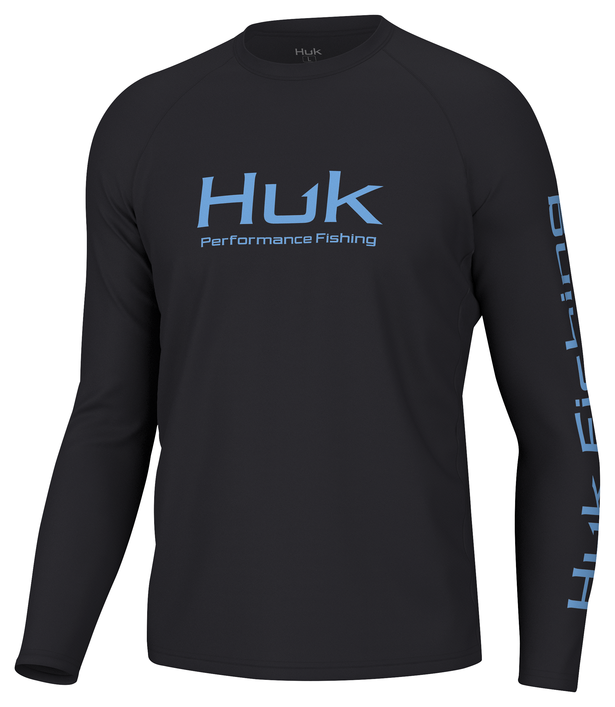 HUK Mens Pursuit Vented Long Sleeve Shirt|+30 UPF Fishing Shirt Blue. XXL