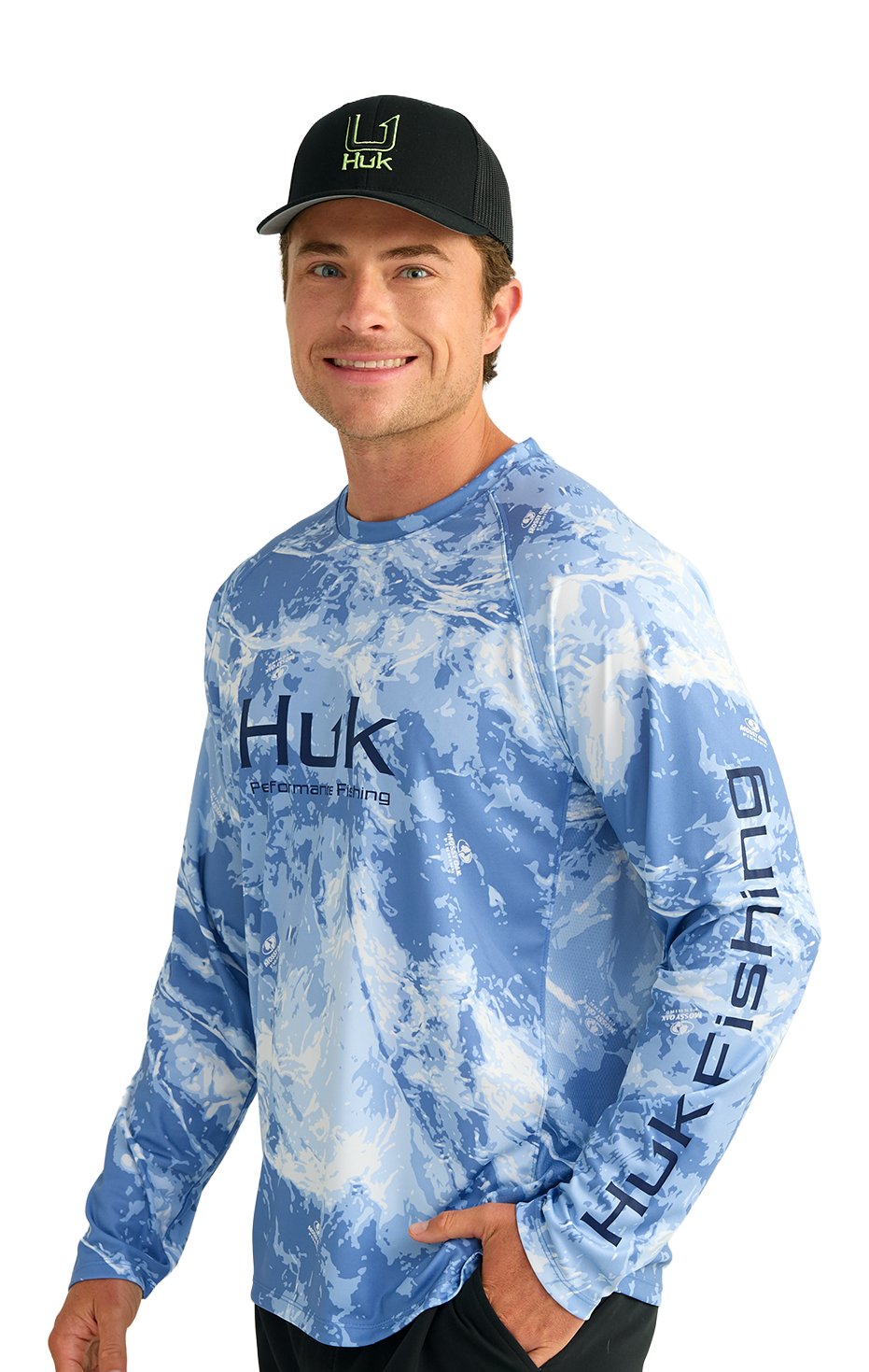 Image of Huk Pursuit Mossy Oak Long-Sleeve T-Shirt - Mossy Oak Stormwater Spindrift