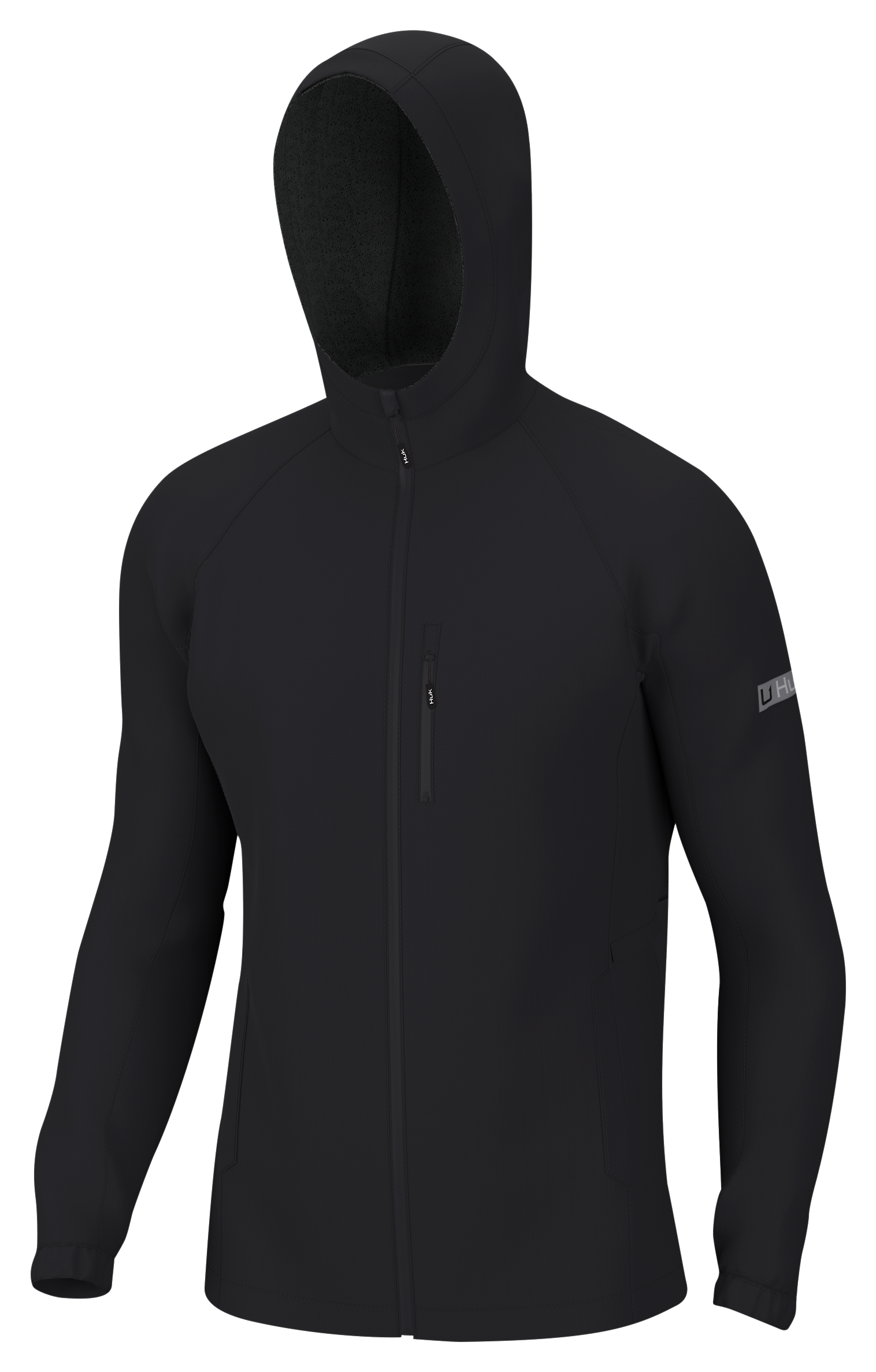 Image of Huk Rover Hooded Jacket for Men - Black - S