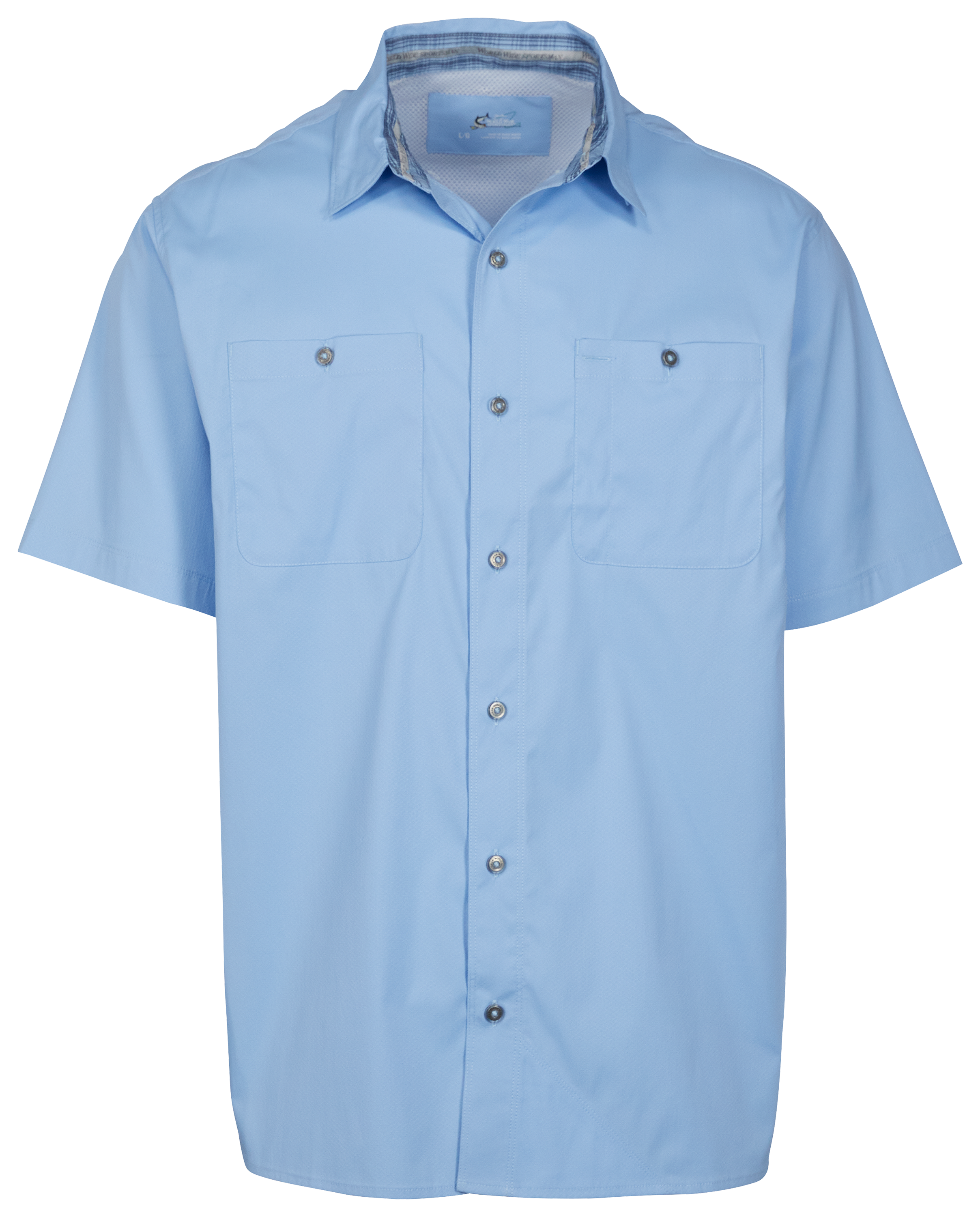 Image of World Wide Sportsman Ultimate Angler Short-Sleeve Shirt - Placid Blue