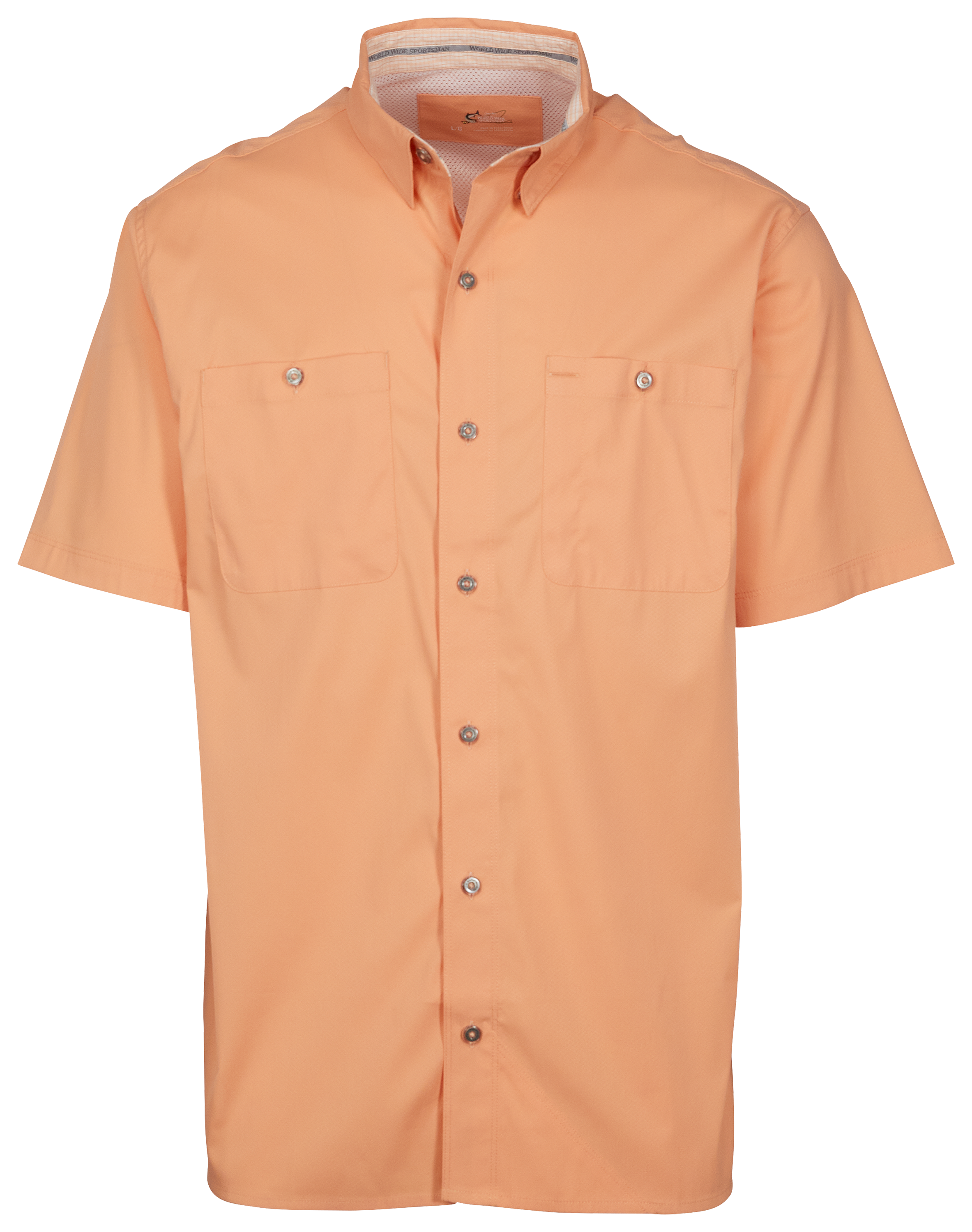 Image of World Wide Sportsman Ultimate Angler Short-Sleeve Shirt for Men - Coral Reef - M