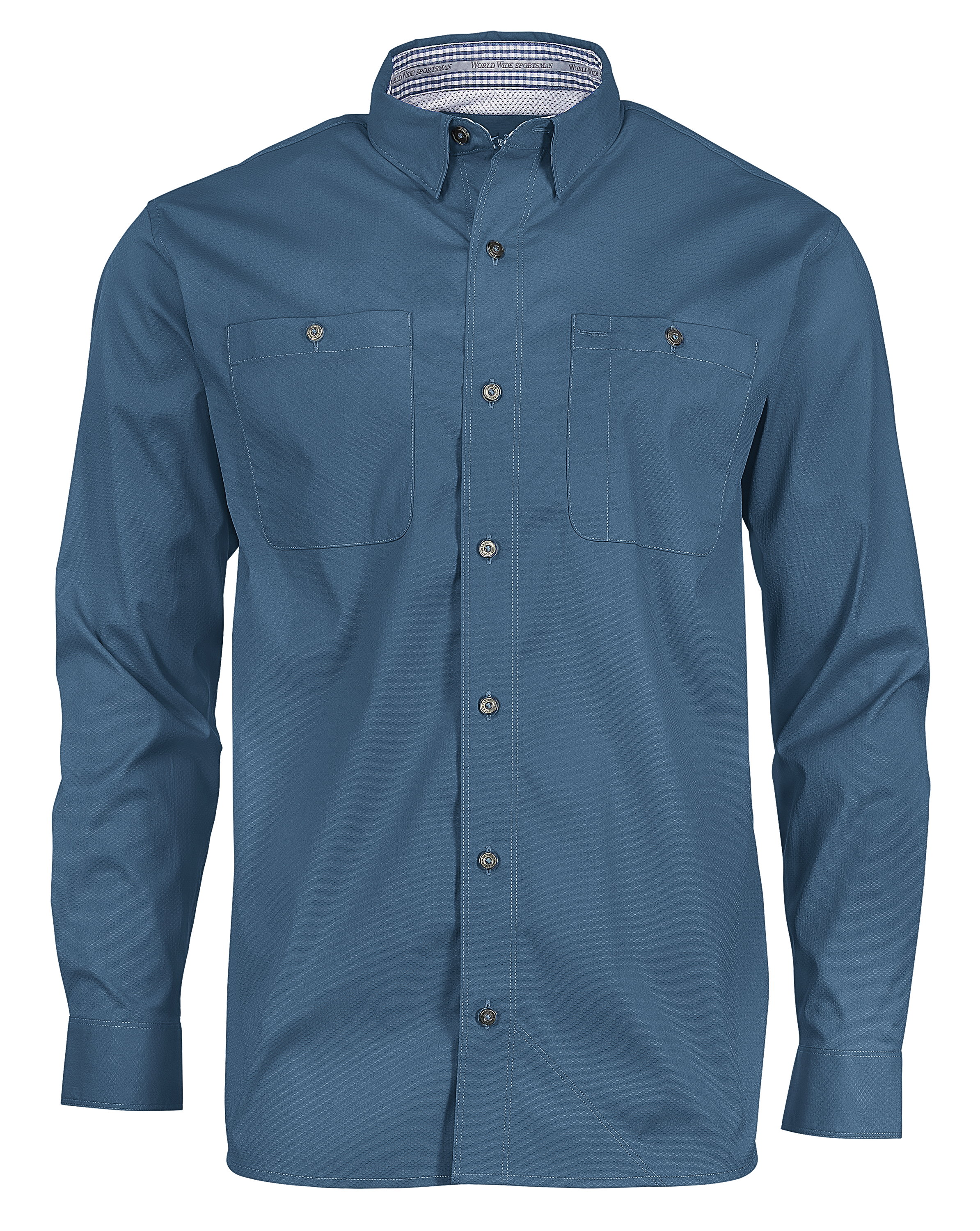 Image of World Wide Sportsman Ultimate Angler Solid Long-Sleeve Shirt for Men - Bering Sea - S