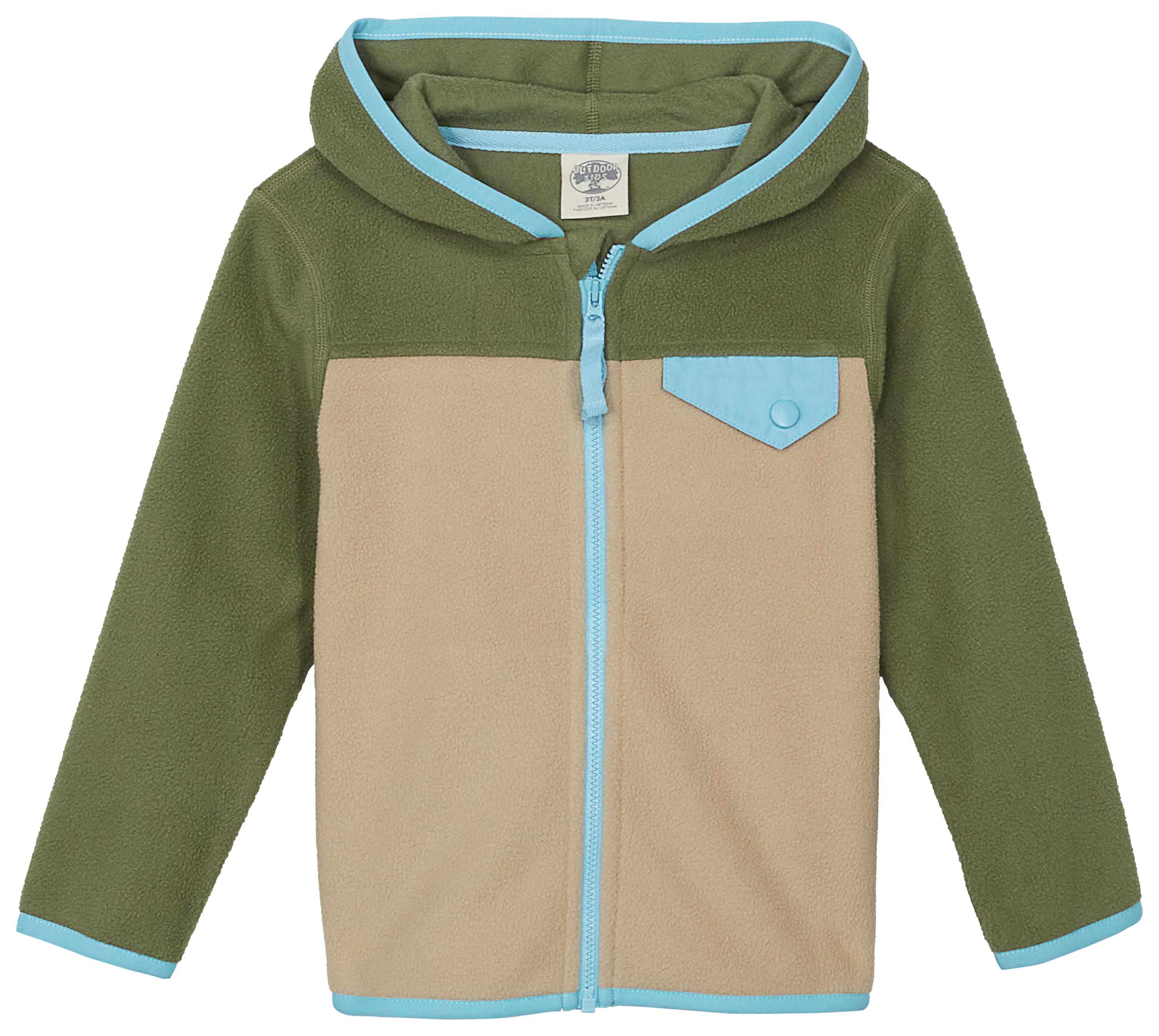 OUTDOOR KIDS Colorblock Zip Fleece Jacket for Toddlers