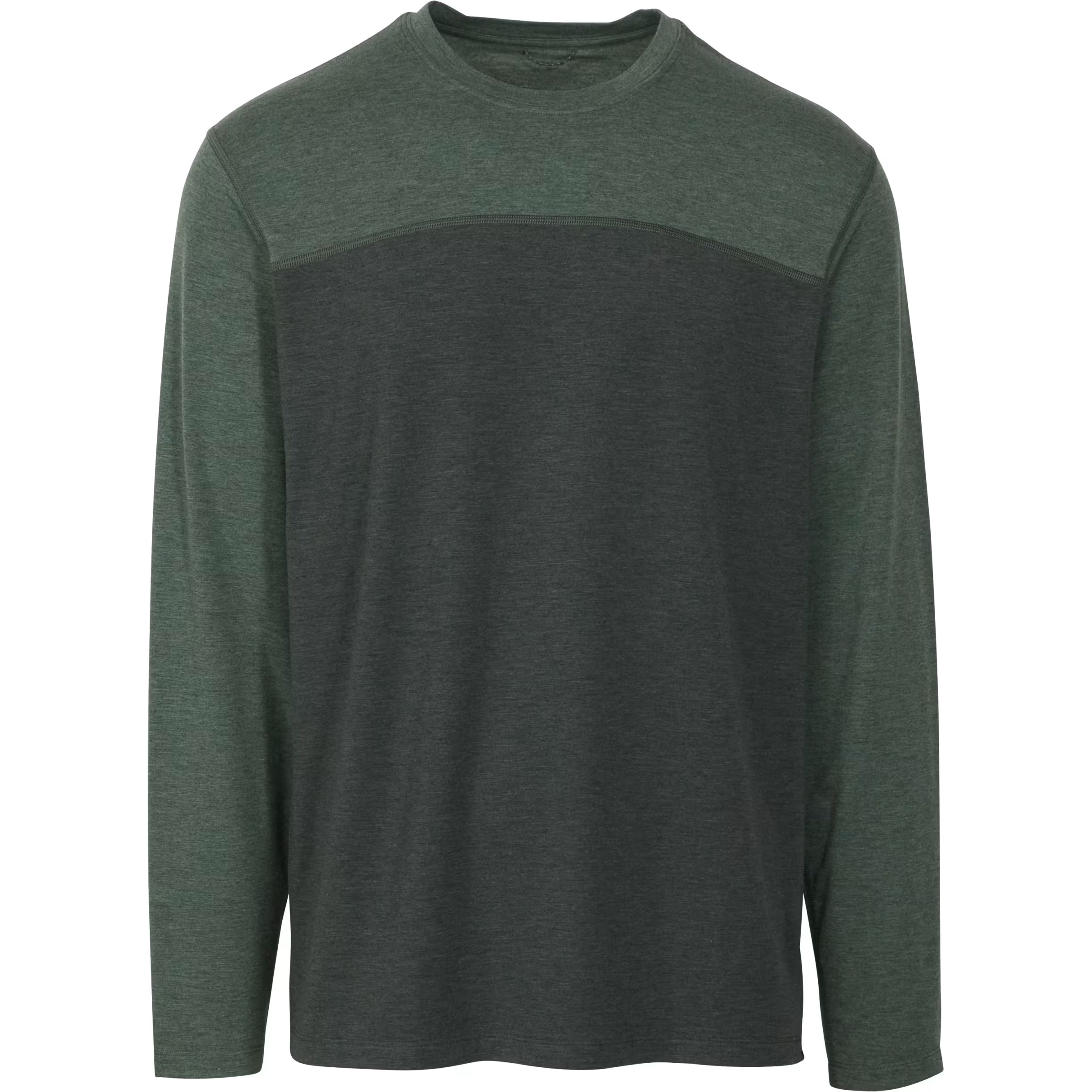 Image of Ascend Knit Crew-Neck Long-Sleeve Shirt - Dark Forest/Urban Chic