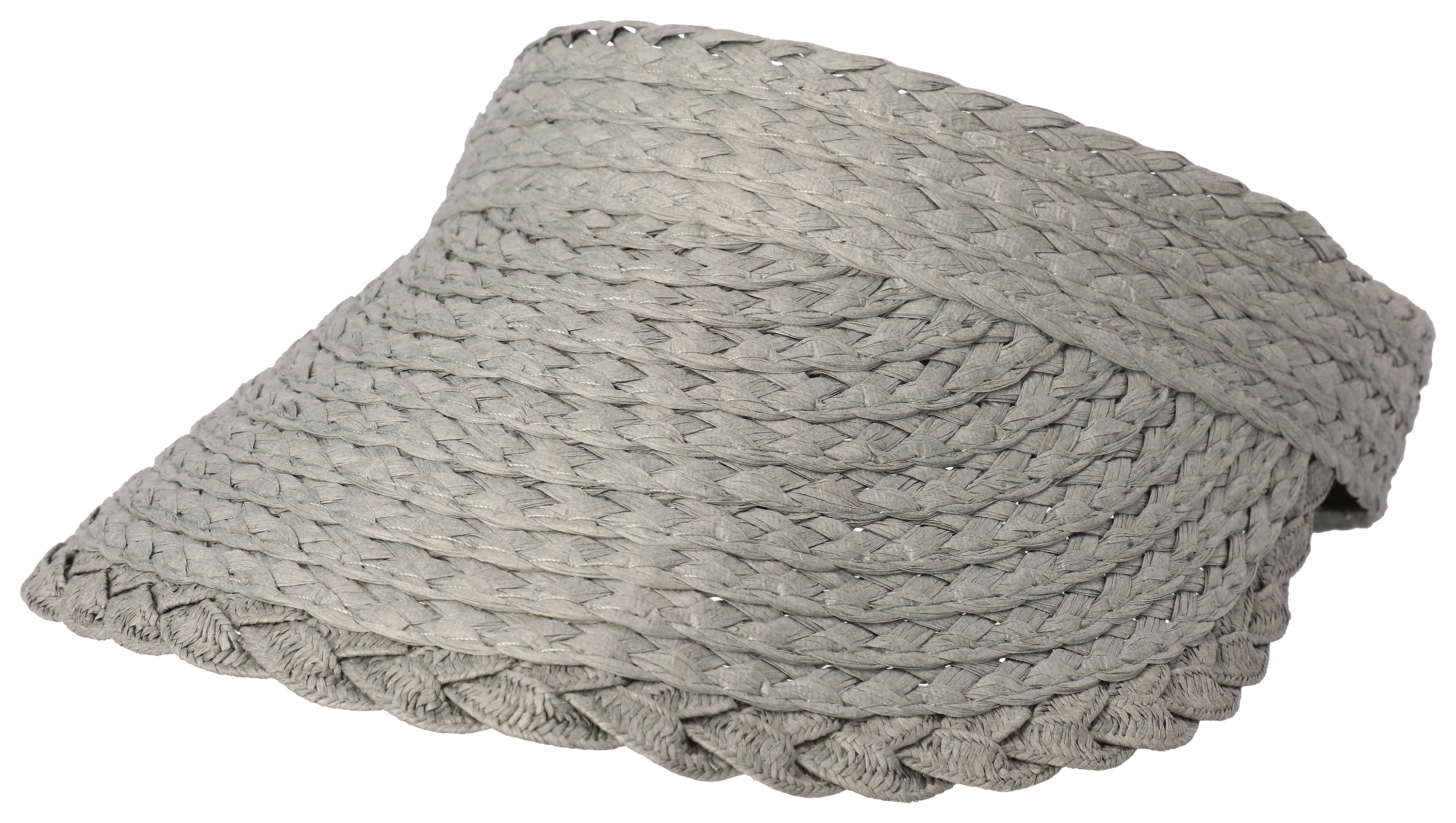 Image of Natural Reflections Braided Roll-Up Visor for Ladies - Seagrass