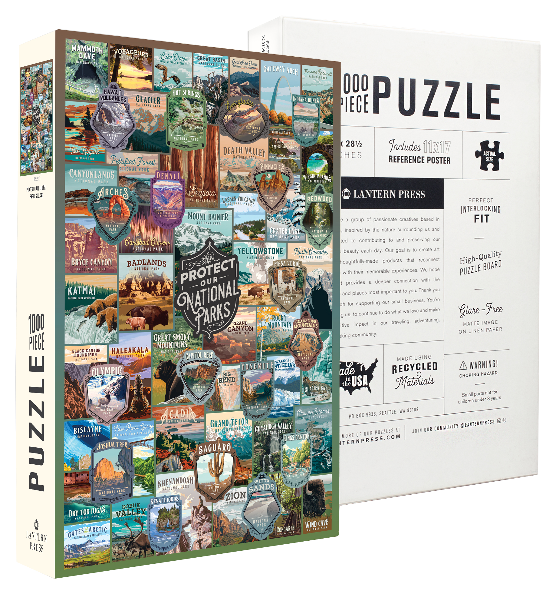 Image of Lantern Press Protect Our National Parks 1,000-Piece Jigsaw Puzzle