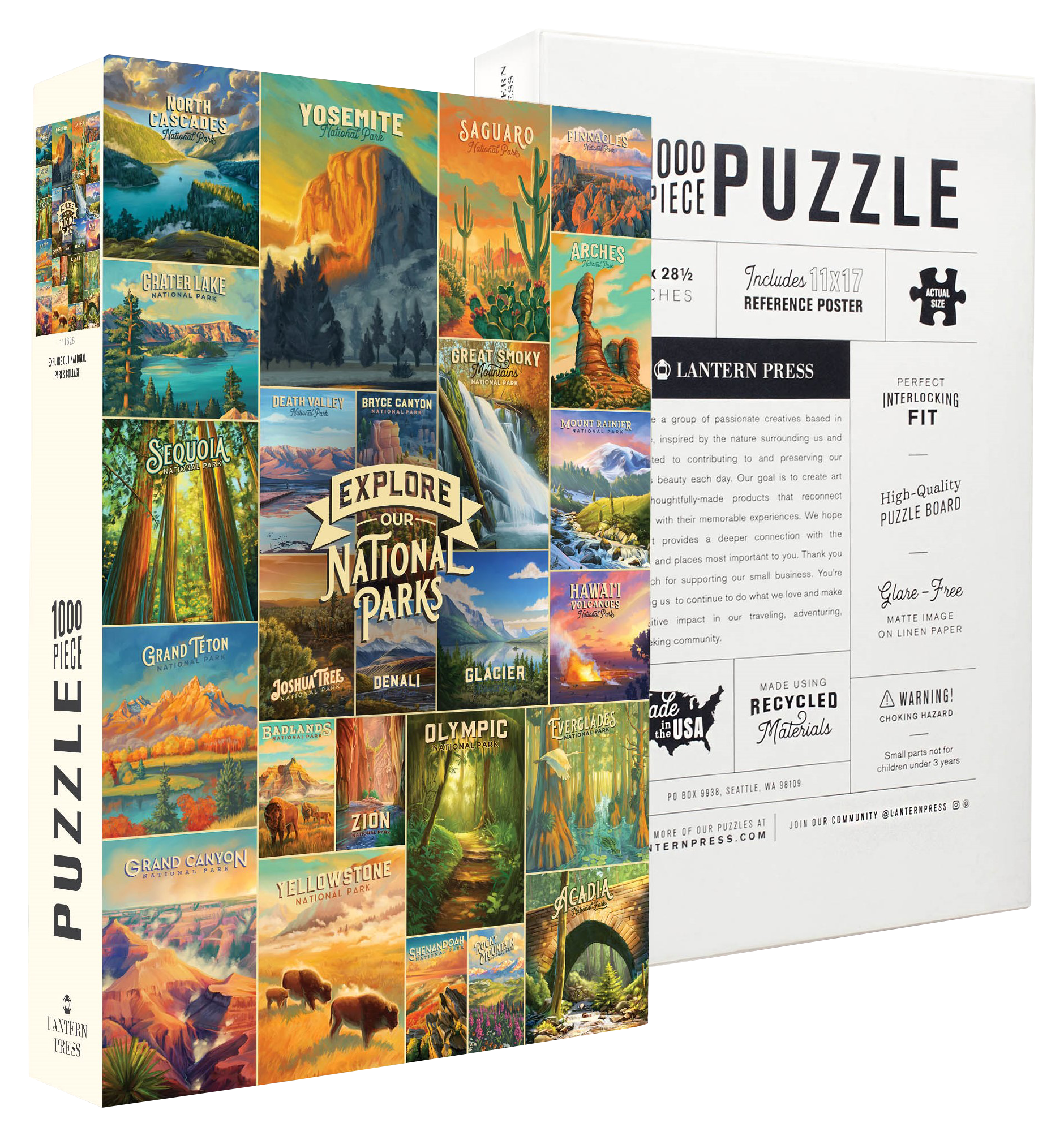 Image of Lantern Press Explore Our National Parks 1,000-Piece Jigsaw Puzzle