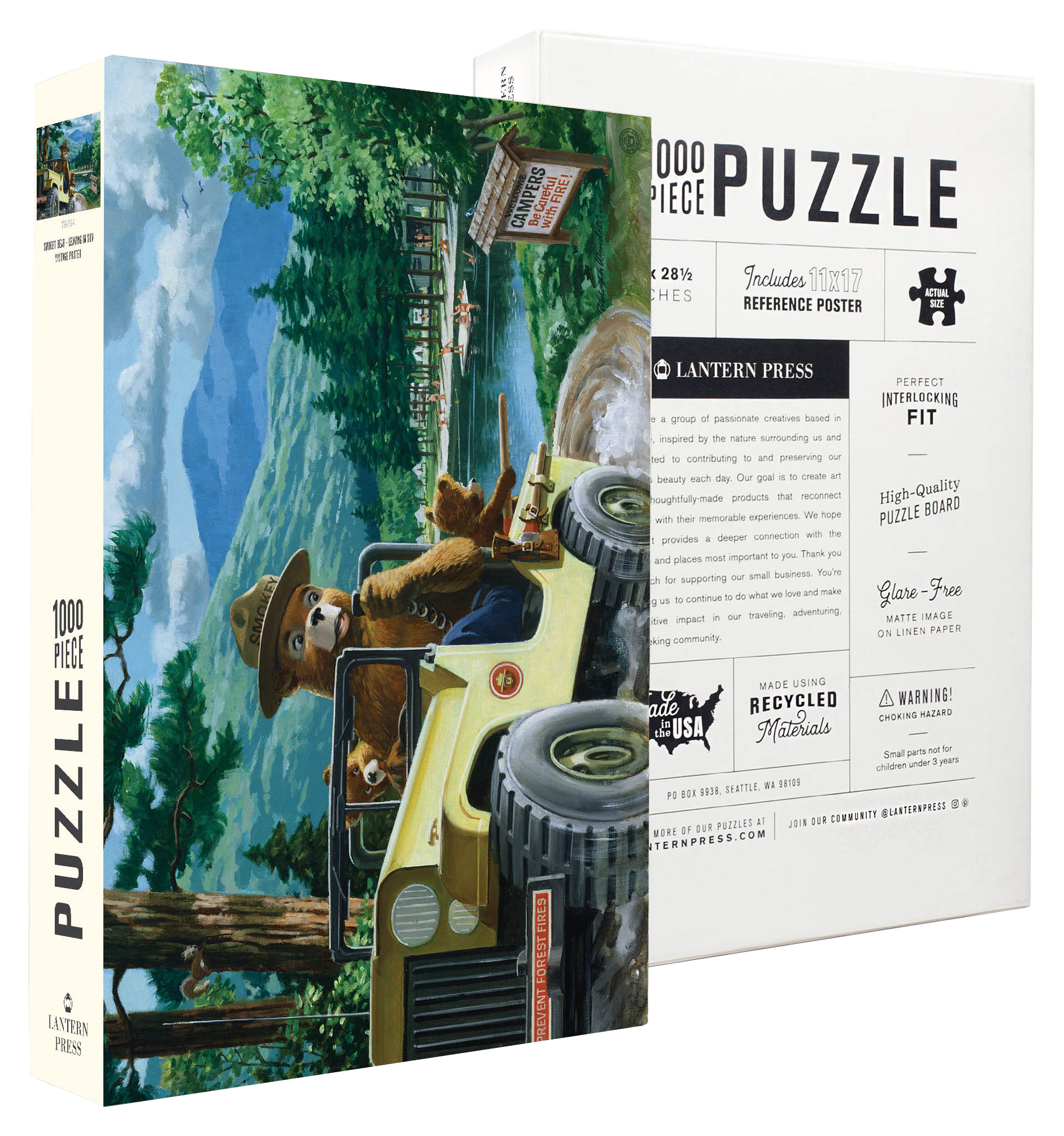 Image of Lantern Press Smokey Bear 1,000-Piece Jigsaw Puzzle