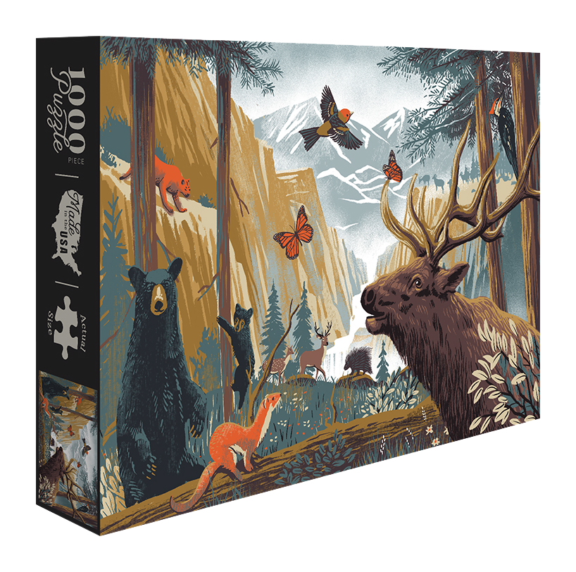 Image of Lantern Press Forest Animals 1,000-Piece Jigsaw Puzzle