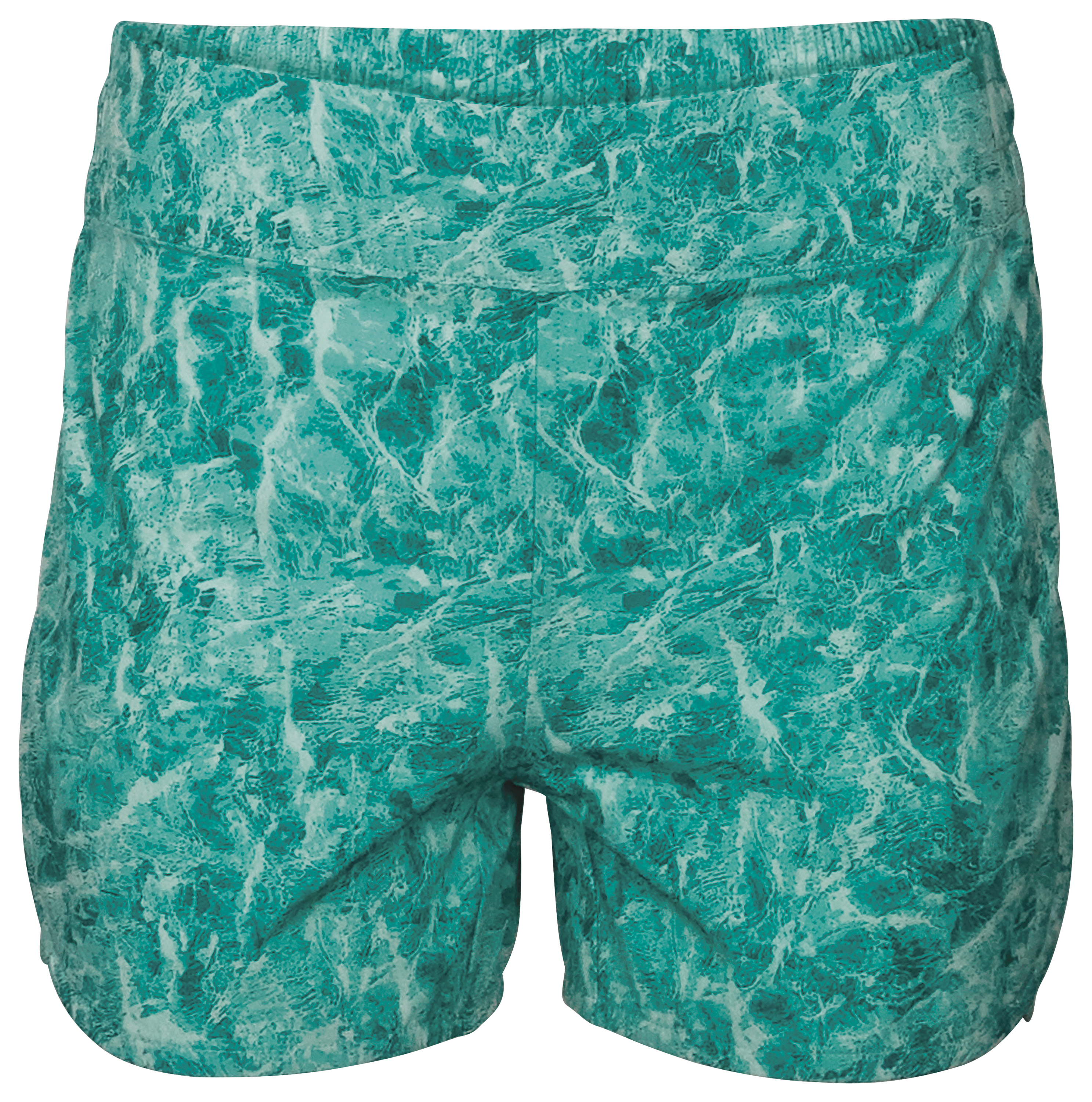 World Wide Sportsman Charter Pull-On Shorts for Ladies - Reef Waters Water Camo - S