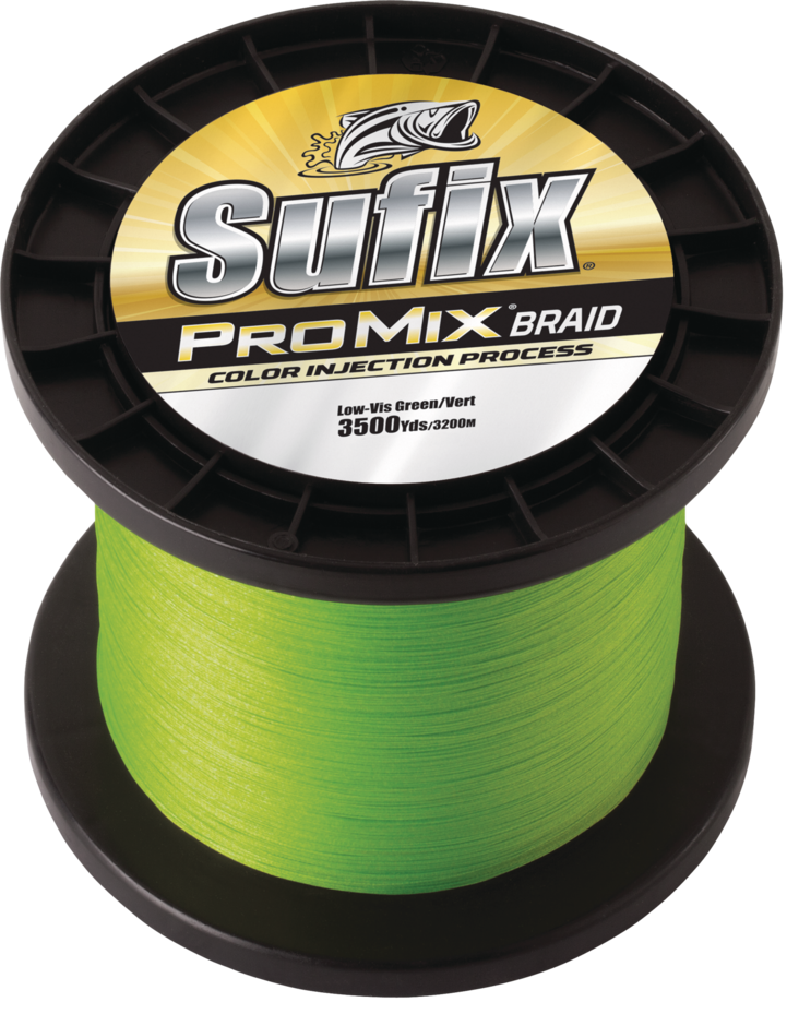 Sufix ProMix Braid - Neon Lime - 50 lb Test - 300 yards Fishing Line  630-150L