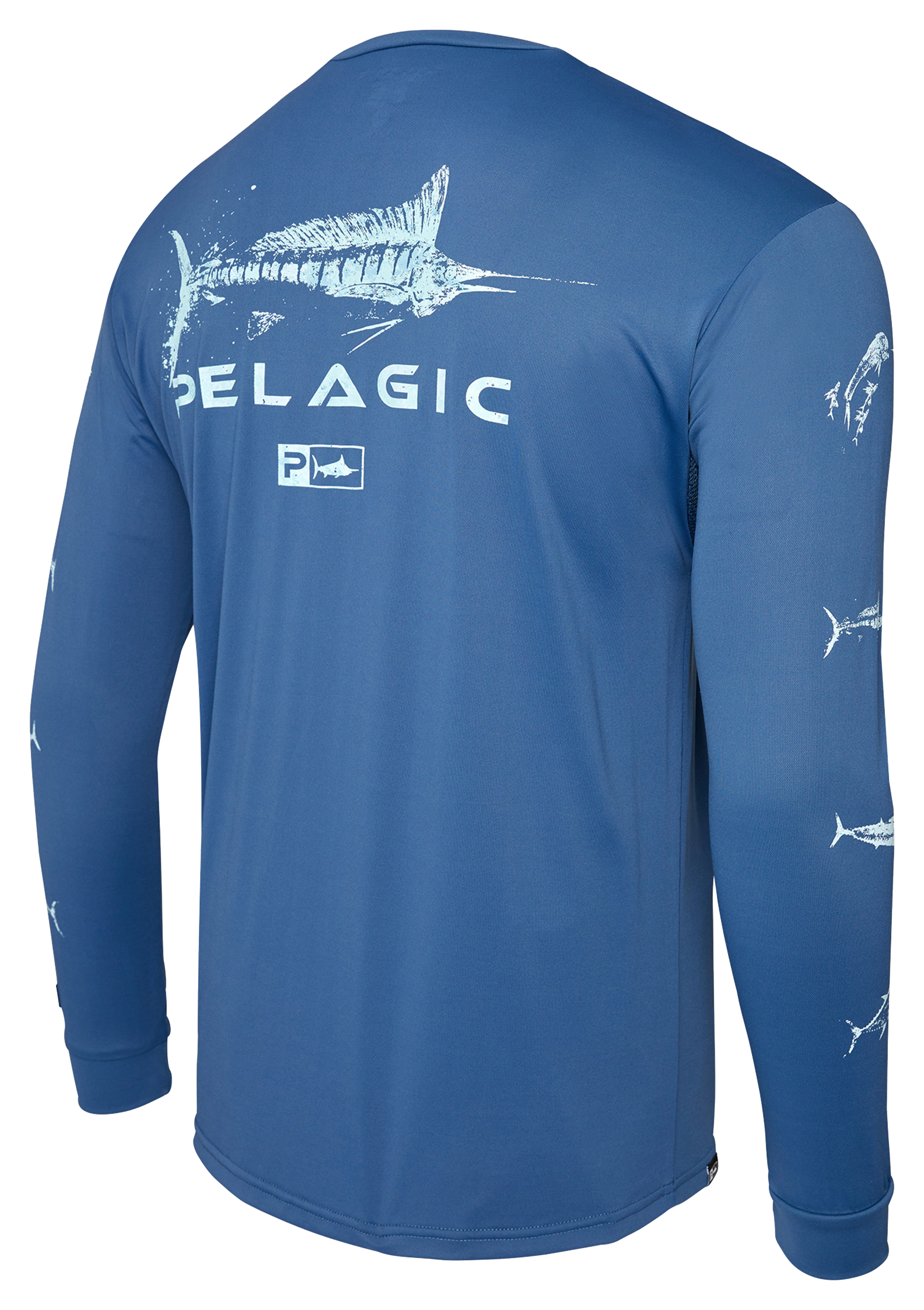 Pelagic Aquatek Gyotaku Marlin Hooded Long-Sleeve Shirt for Men