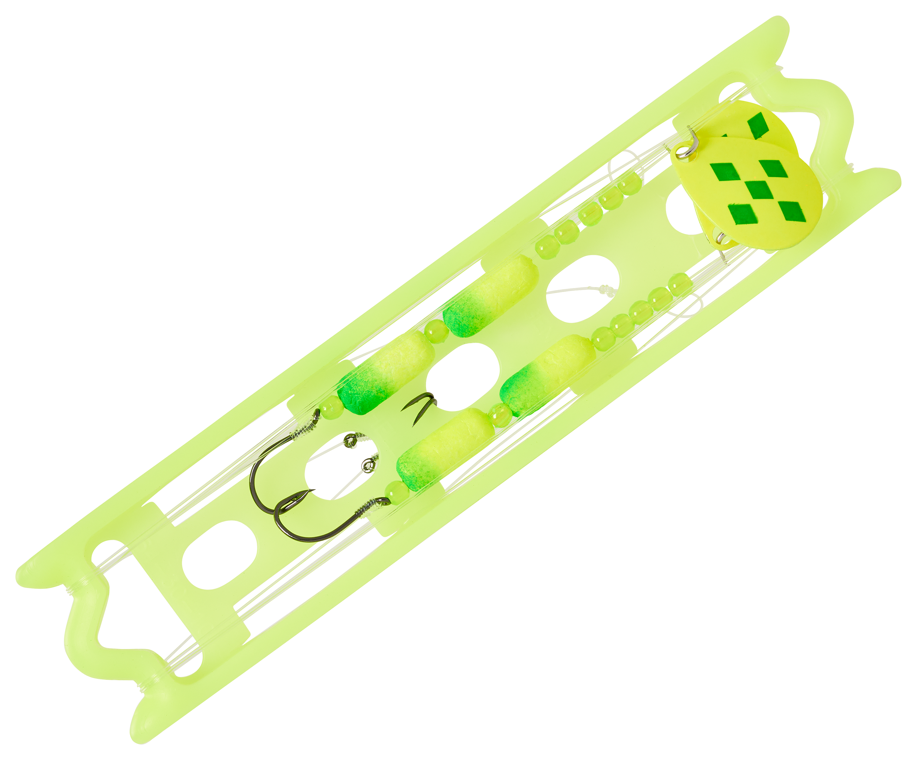 BASS PRO SHOPS Walleye Angler 2-Hook Floating Spinner Harness Rig 2-Pack