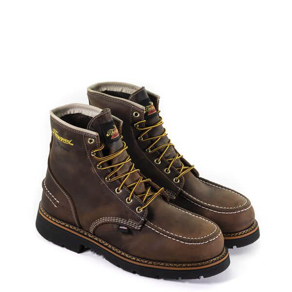 Image of Thorogood 1957 Series Trail Crazyhorse Waterproof Moc Toe Steel Toe Work Boots for Men - Crazyhorse - 8W