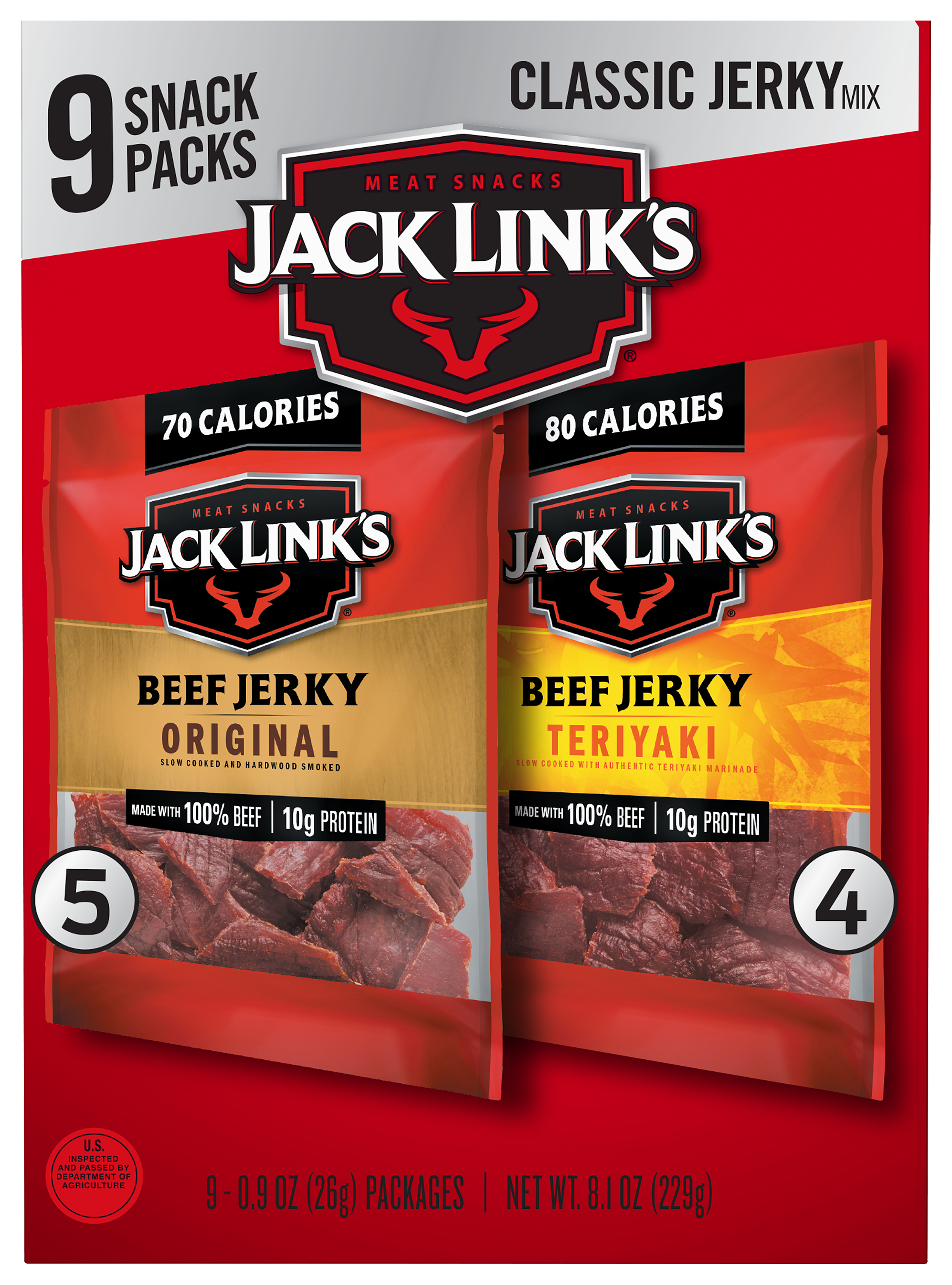 Jack Link's Original Beef Jerky and Teriyaki Beef Jerky Multipack