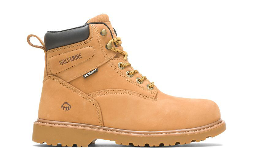 Image of Wolverine Floorhand Waterproof 6'' Work Boots for Men - Wheat - 8.5EW