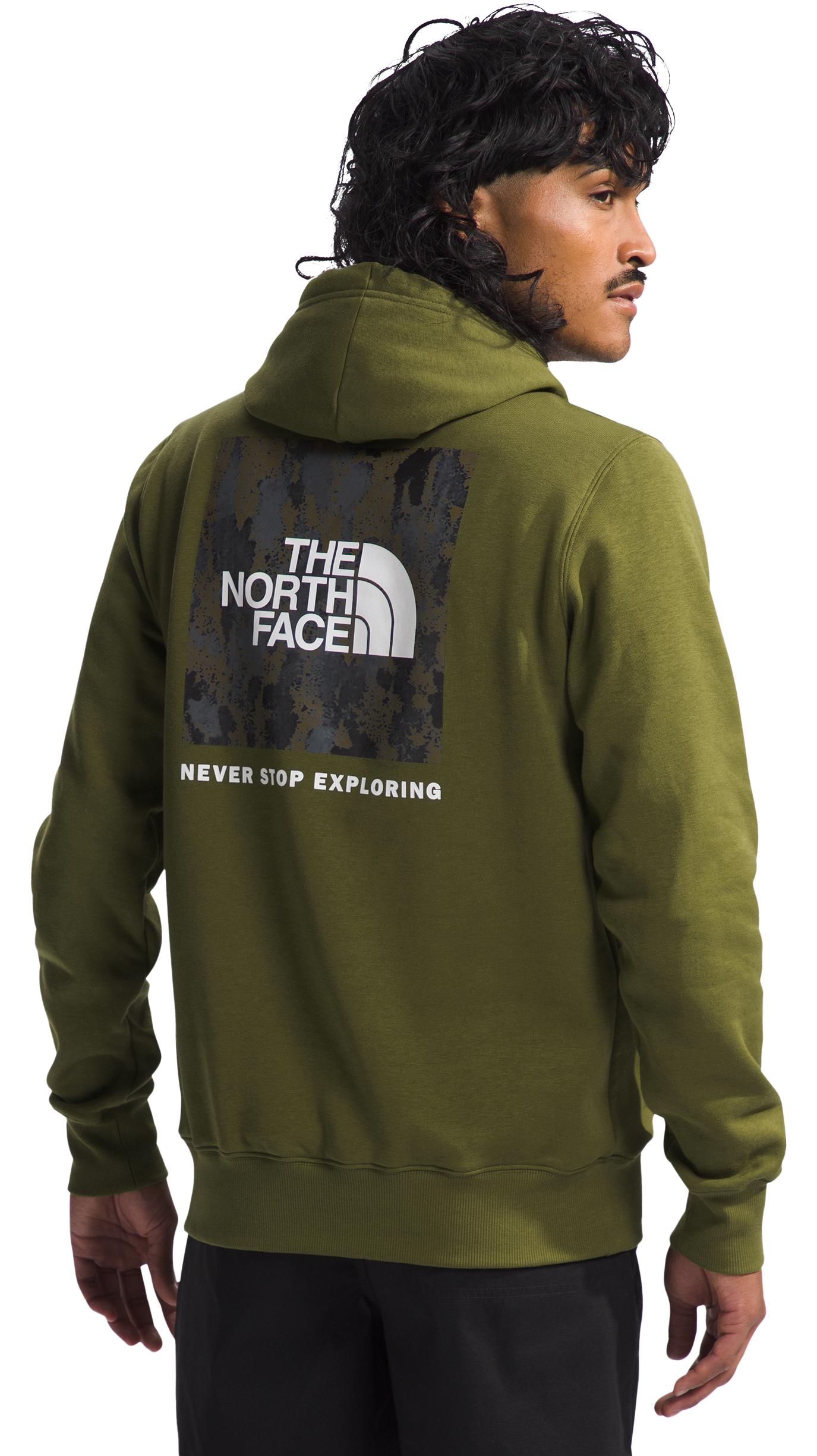 The North Face Box NSE Hoodie for Men - Forest Olive - S -  196575494259