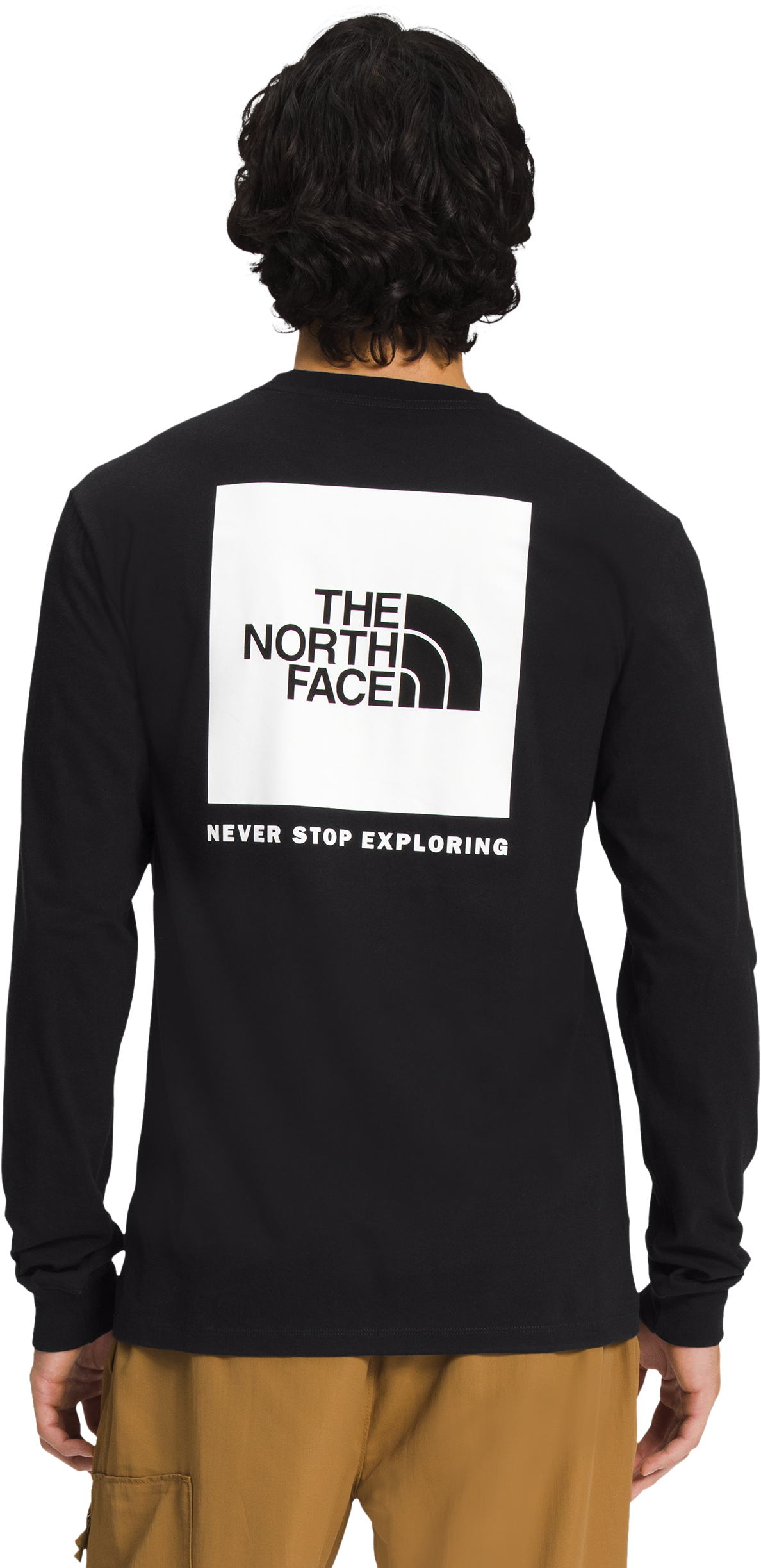 Image of The North Face Box NSE Long-Sleeve Shirt for Men - TNF Black/TNF White - M