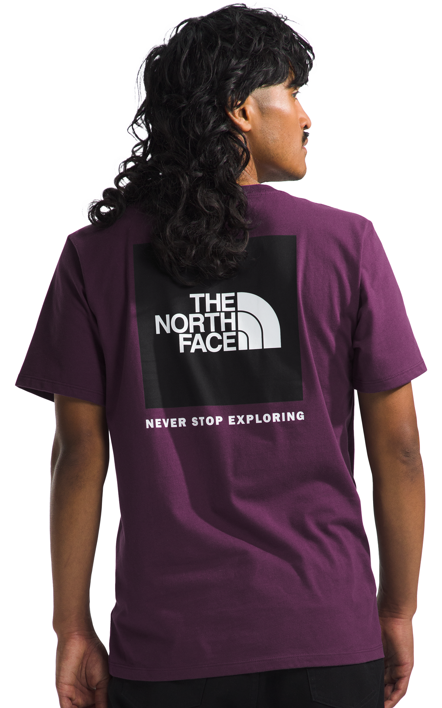 Image of The North Face Box NSE Short-Sleeve T-Shirt for Men - Black Currant Purple - S