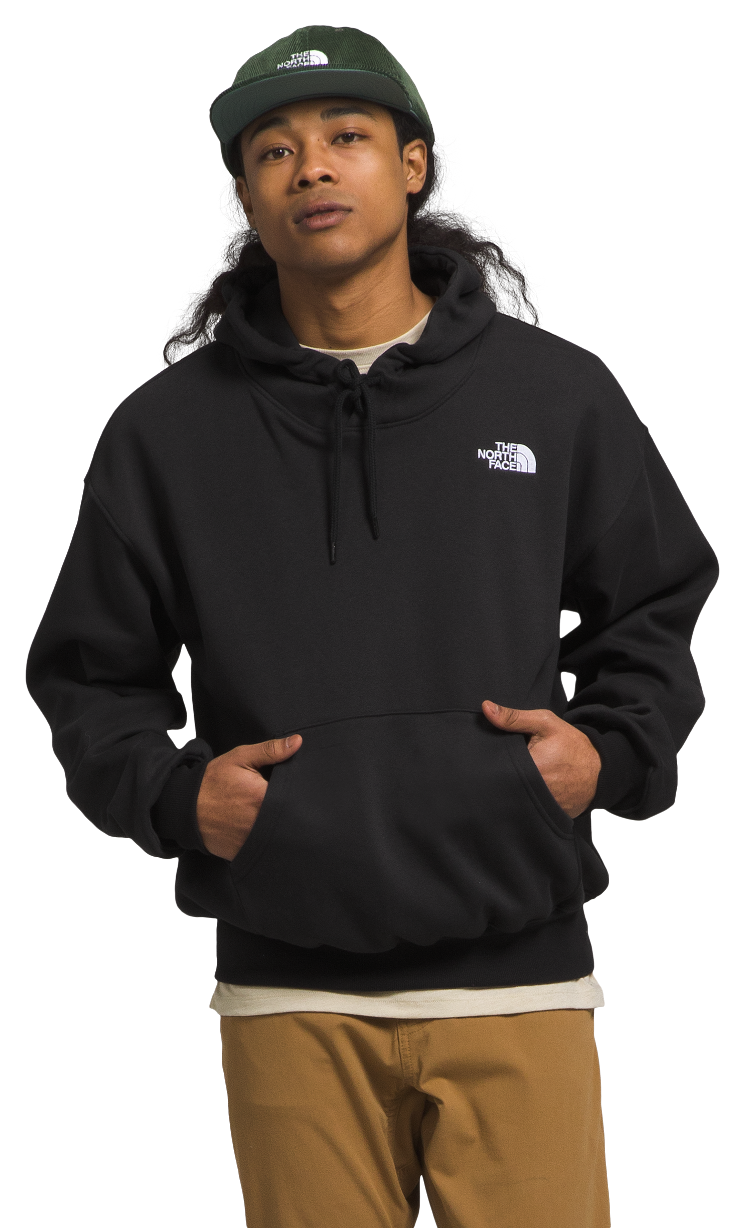 Image of The North Face Evolution Vintage Long-Sleeve Hoodie for Men - TNF Black - M