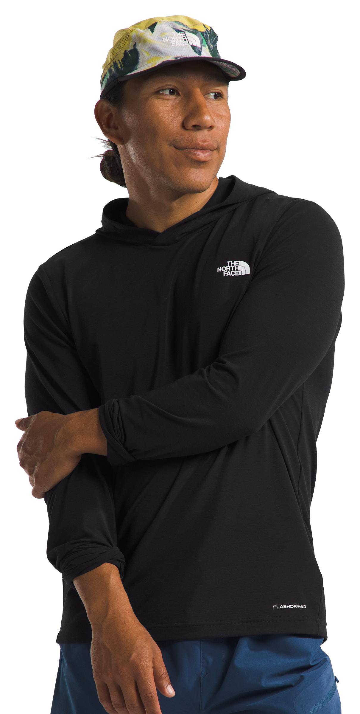 Image of The North Face Adventure Sun Long-Sleeve Hoodie for Men - TNF Black - M